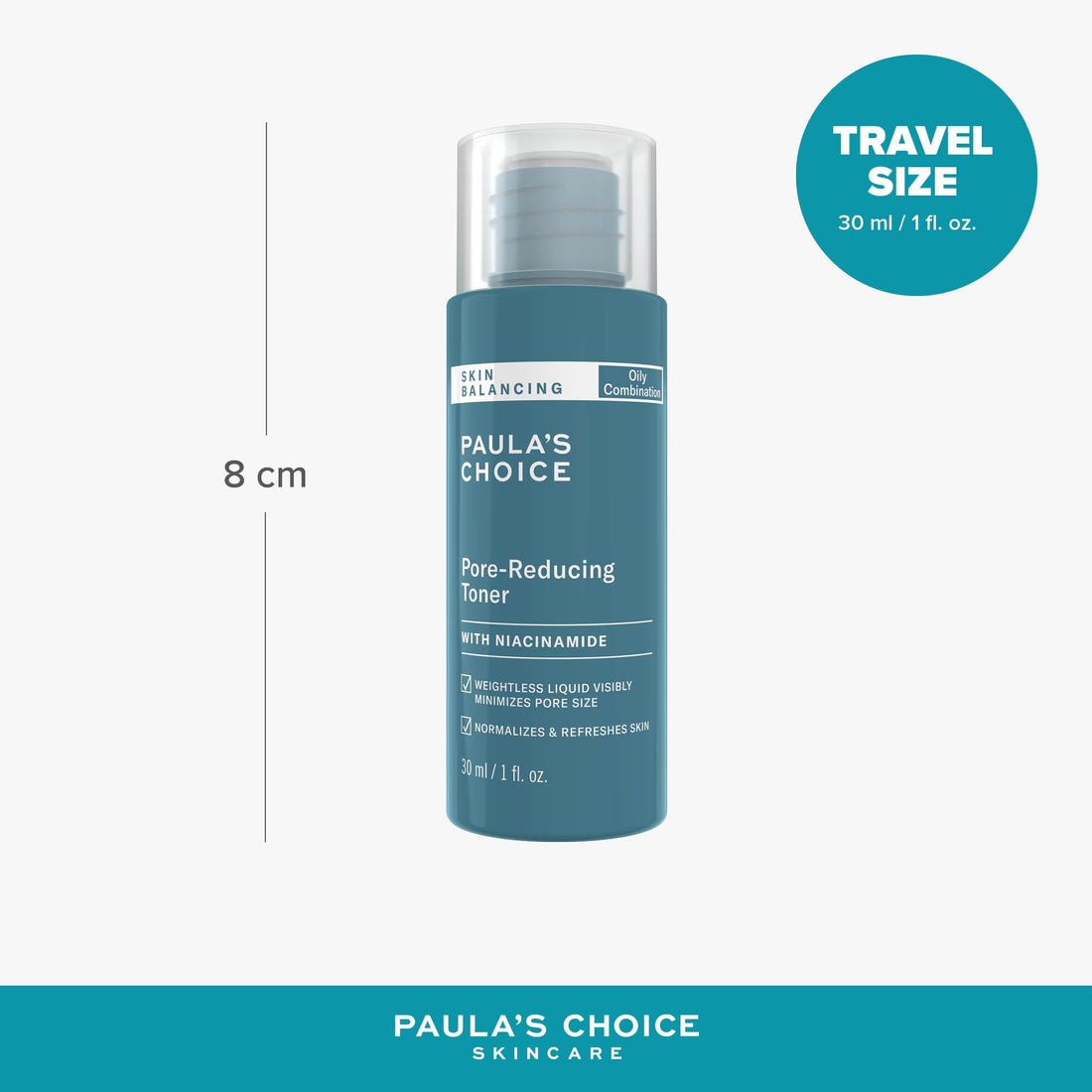 Paula's Choice Skin Balancing Pore Reducing, Hydrating Toner - Refines Enlarged Pores & Tackles Blackheads - with Niacinamide & Adenosine - Combination to Oily Skin - 190 ml