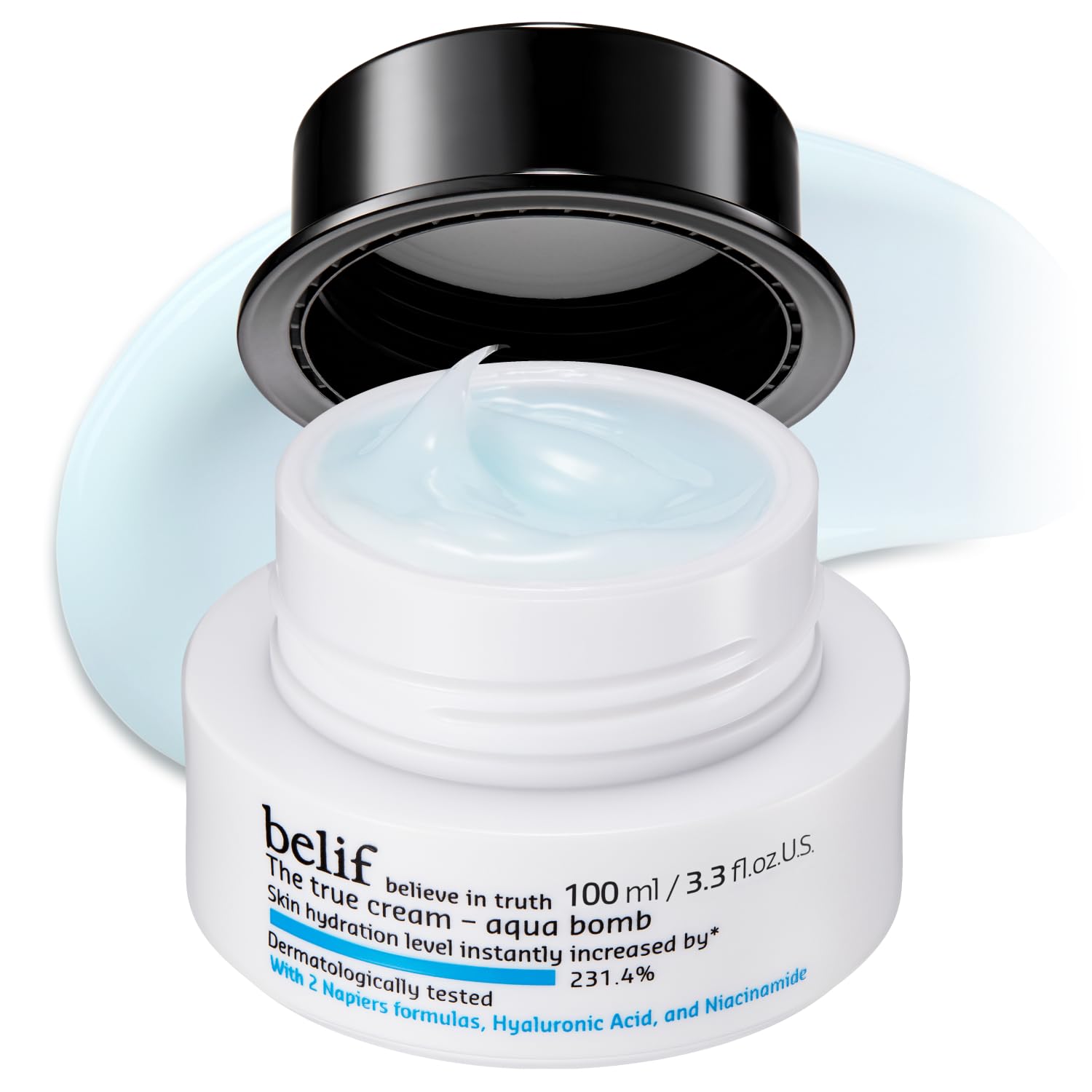 belif Aqua Bomb – Daily Niacinamide Hydrating Moisturizer, Lightweight Plumping Facial Cream with Hyaluronic Acid & Squalane, Cooling Effect, Anti-Aging, Korean Skincare, 1.68 fl oz (50ml) Halalzen