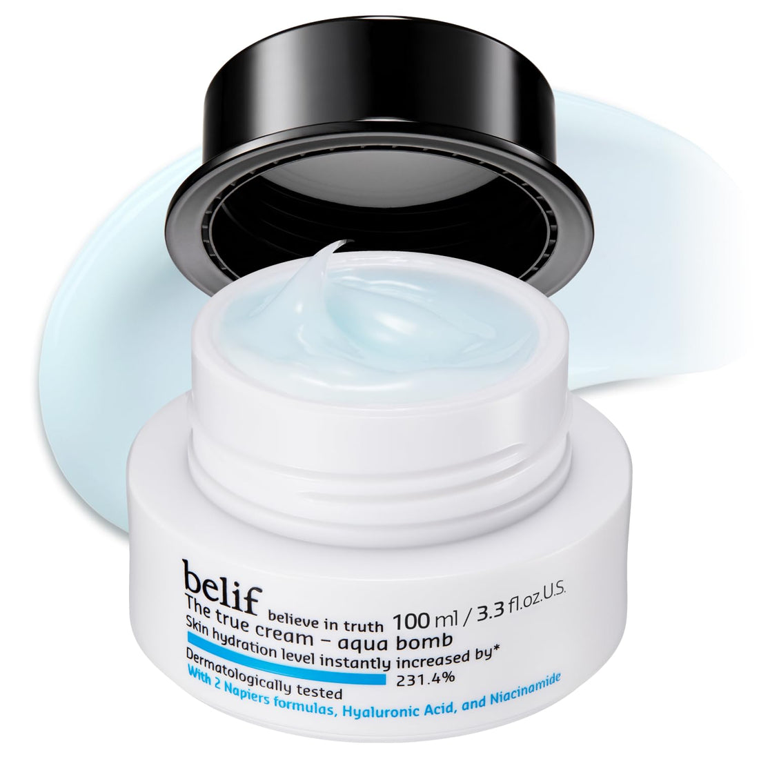 belif Aqua Bomb – Daily Niacinamide Hydrating Moisturizer, Lightweight Plumping Facial Cream with Hyaluronic Acid & Squalane, Cooling Effect, Anti-Aging, Korean Skincare, 1.68 fl oz (50ml) Halalzen