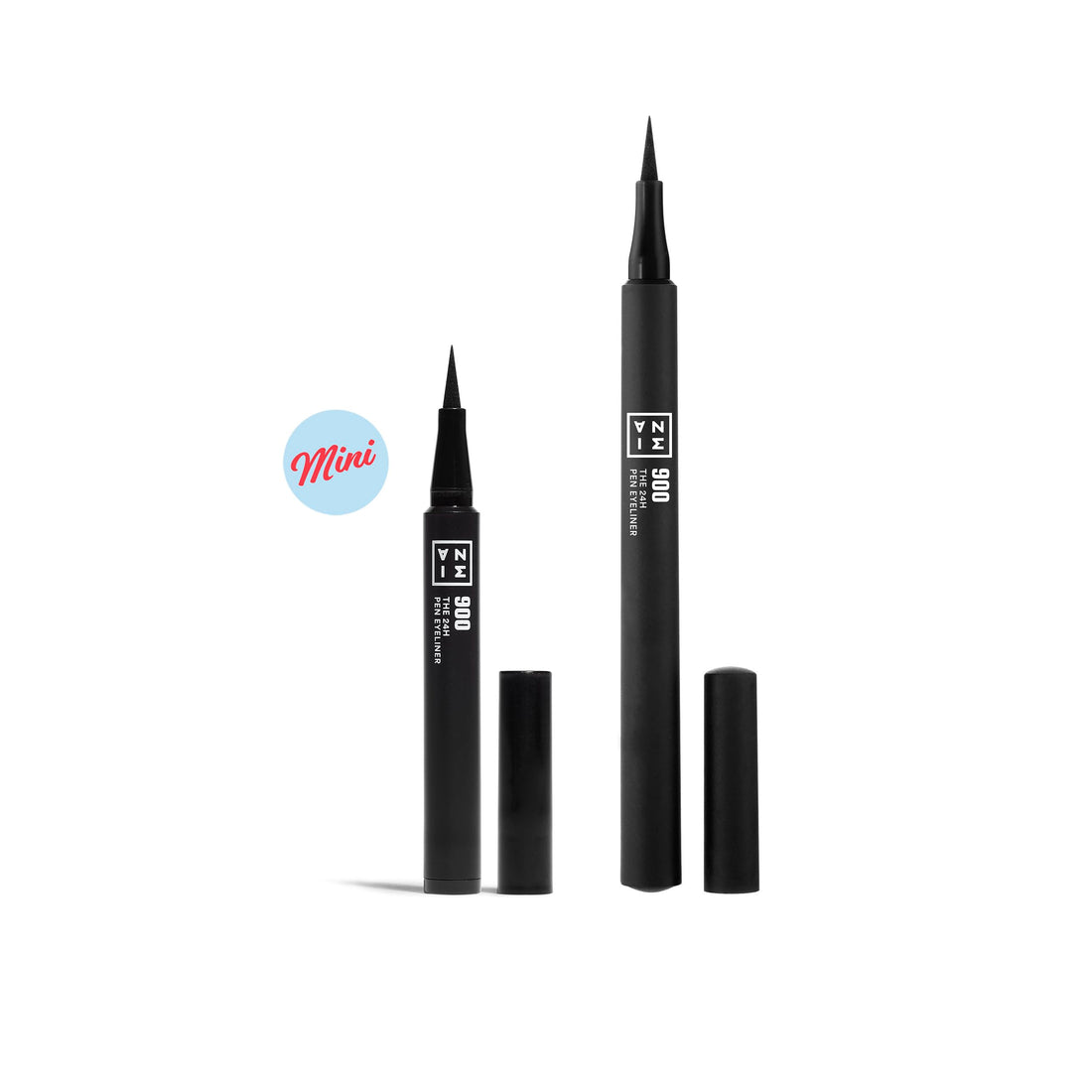 3INA MAKEUP - The 24H Pen Eyeliner 900 (mini) - Black Liquid Eyeliner 24h Longwear - Travel Size Matte Liner Sensitive Eyes Halalzen