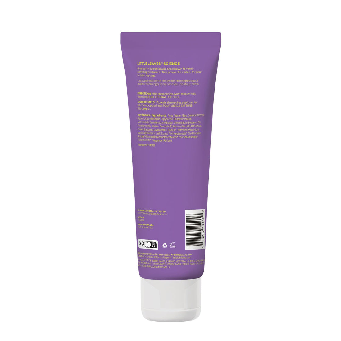 ATTITUDE Natural Conditioner for Kids, Hypoallergenic, Vegan, Plant- and Mineral-Based, Vegan and Cruelty-free, Vanilla and Pear, 8 Fl Oz (11115) Halalzen