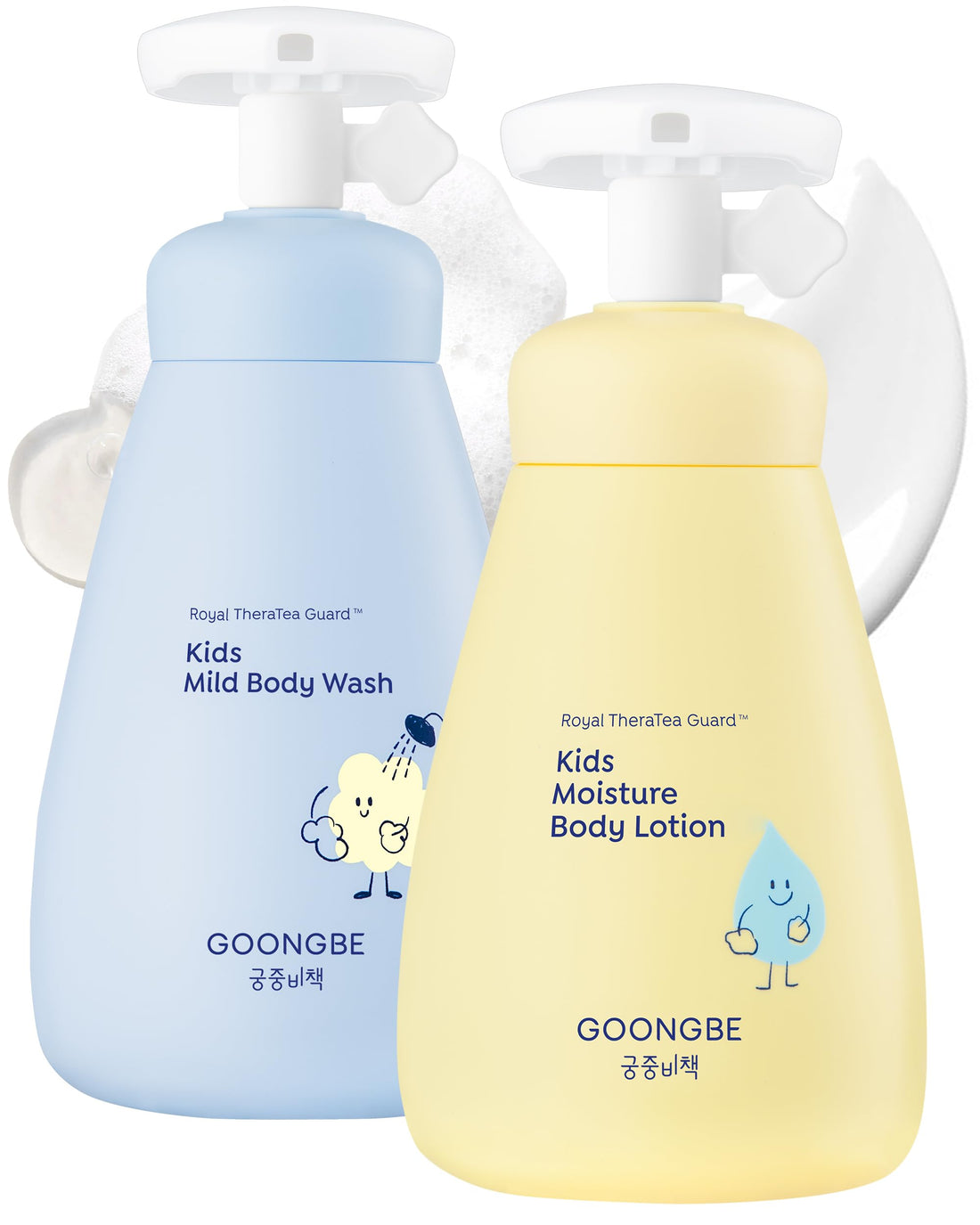 GOONGBE Kids Moisture Body Lotion – 24hr Hydrating Daily Moisturizer for Dry Sensitive Skin – Triple Lipid Complex (Ceramide, Squalane, Cica) – Fast-Absorb Non-Sticky, Allergen-Free 8.45oz