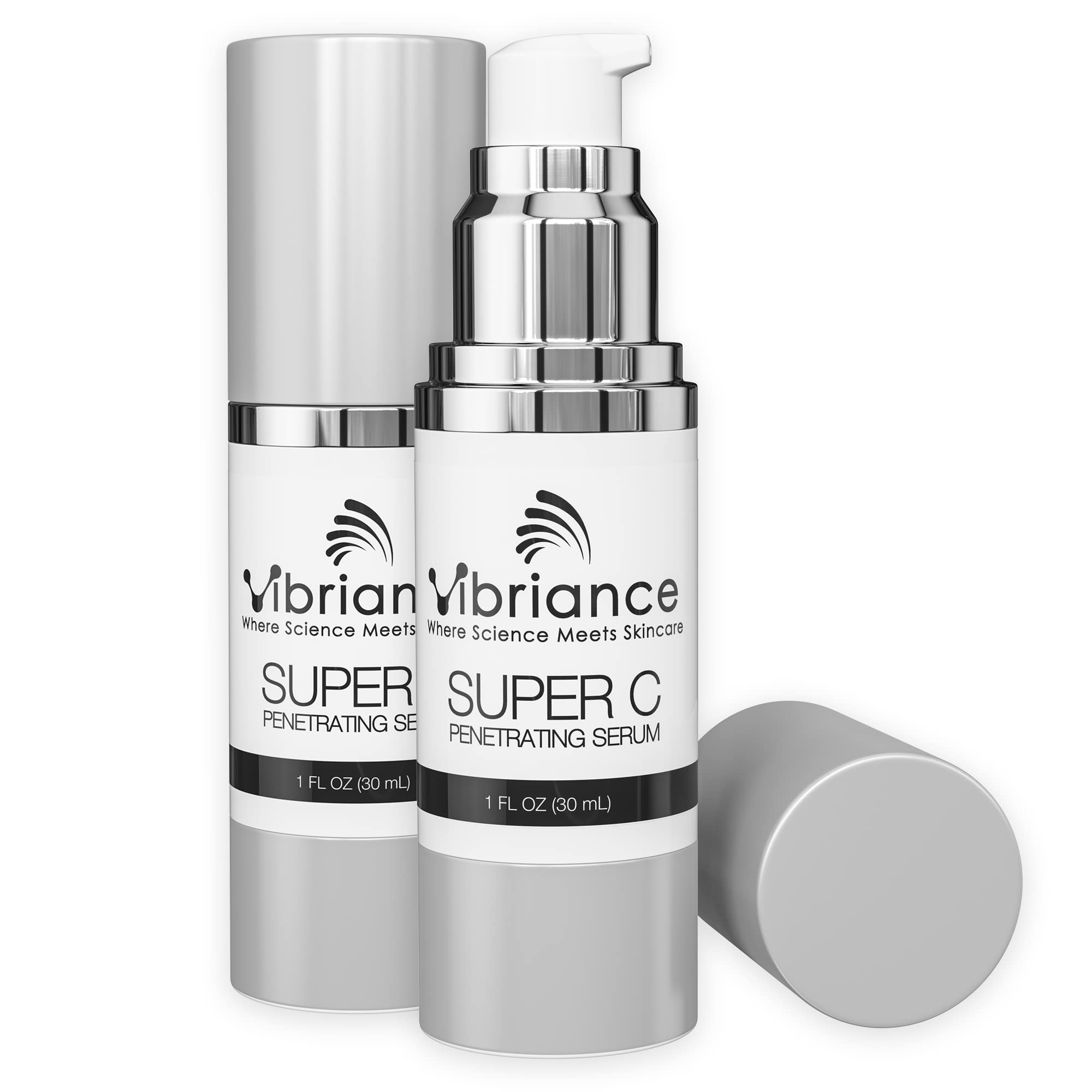 Vibriance Super C Serum for Mature Skin - All-in-One Vitamin Formula Hydrates, Firms, Lifts, Smooths, Targets Age Spots, Wrinkles, 1 fl oz Halalzen