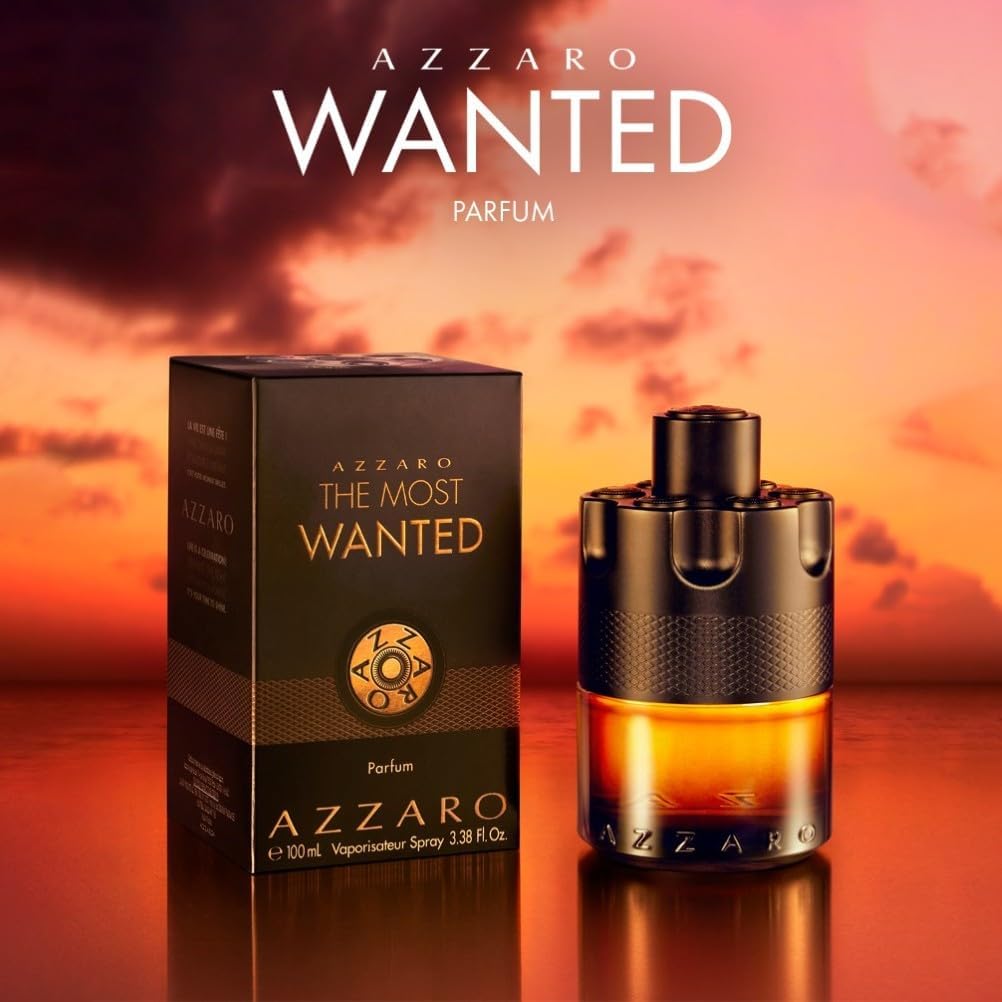 Azzaro The Most Wanted Parfum, Intense Fougere Ambery Spicy Fragrance for Men with Red Ginger, Glowing Toffee, Bourbon Vanilla and Earthy Woods, Seductive and Long Lasting Aftershave, 50ml
