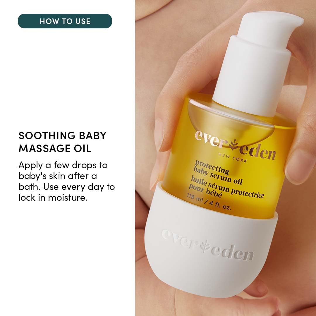 Evereden Soothing Baby Massage Oil 10.1 fl oz. | Clean Baby Care | Non-toxic and Fragrance Free | Clean Ingredients Halalzen