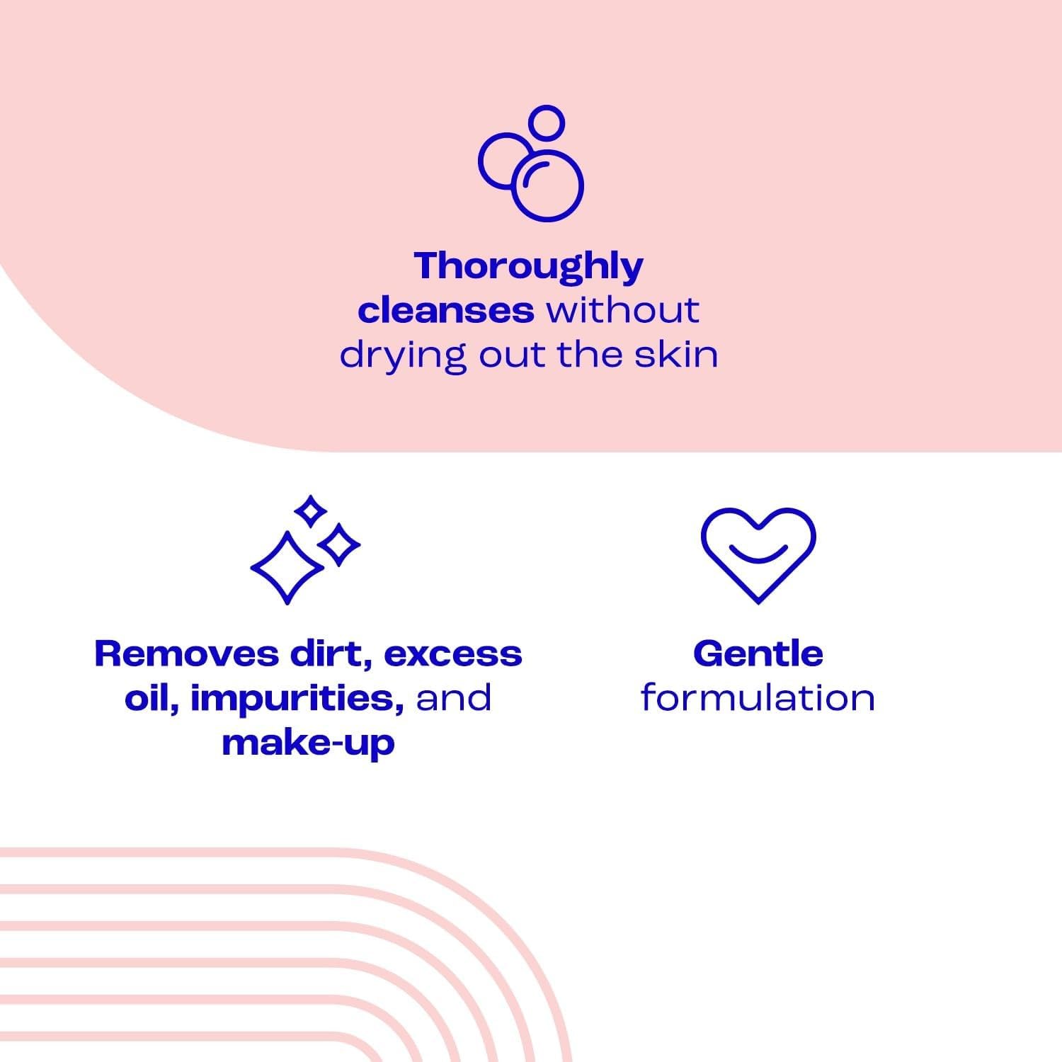 E45 Foaming Face Wash - Daily Cleanser for Dry & Sensitive Skin - Gentle Makeup Remover - Softens Skin & Controls Oil - Skincare for Women & Men, 150ml