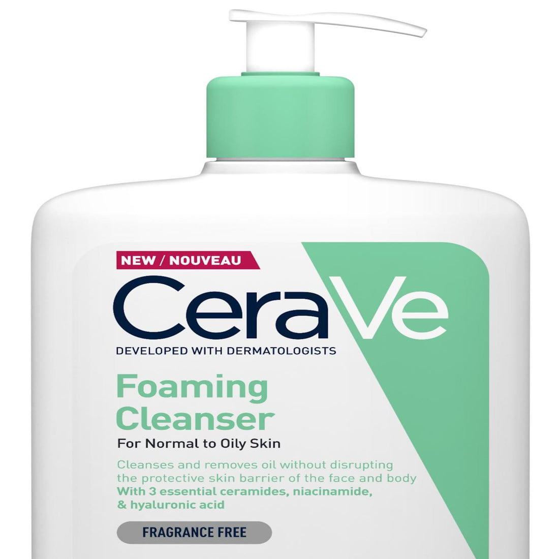 CeraVe Foaming Cleanser for Normal to Oily Skin with Niacinamide and 3 Essential Ceramides