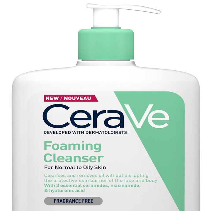 CeraVe Foaming Cleanser for Normal to Oily Skin with Niacinamide and 3 Essential Ceramides Halalzen