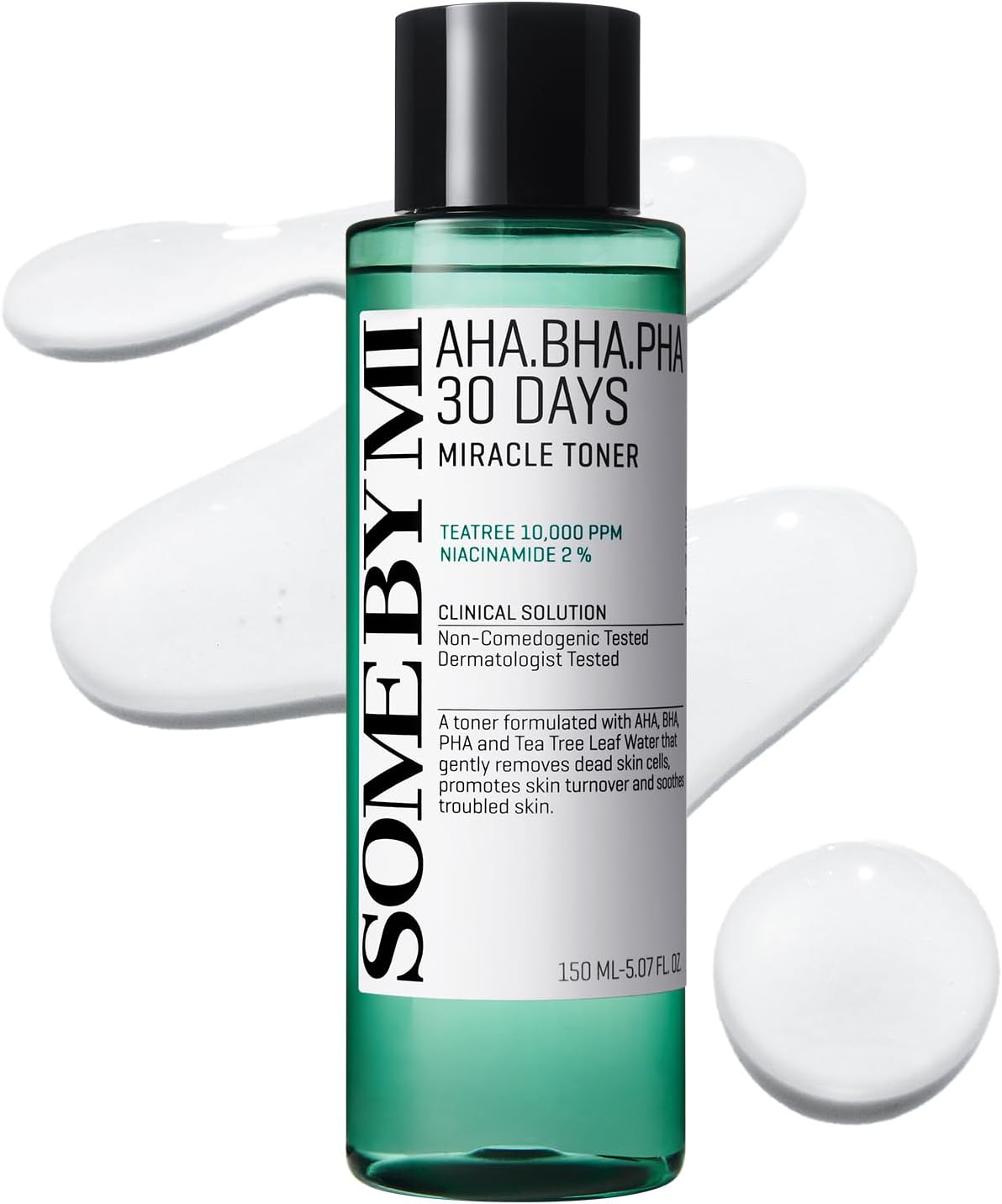 SOME BY MI AHA BHA PHA 30 Days Miracle Toner 150ml – Exfoliating Face Toner for Acne-Prone, Sensitive Skin – Pore Minimising, Clarifying, Hydrating Korean Skincare (1 Pack)
