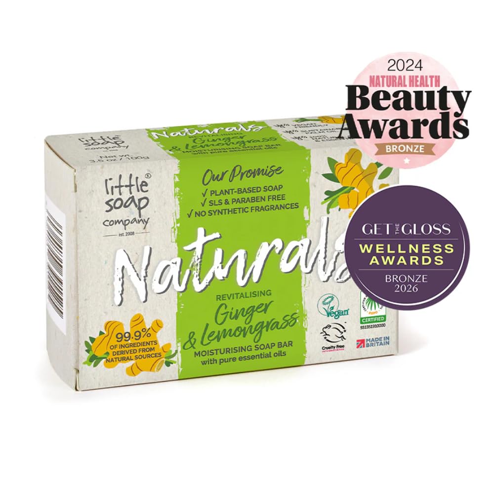 Little Soap Company Natural Range - Citrus & Lavender Soap Bar 100g | Vegan, Cruelty Free & Eco Friendly Body, Face & Hand Soap | Free from SLS & Parabens | Antibacterial with Cleansing Essential Oils Halalzen