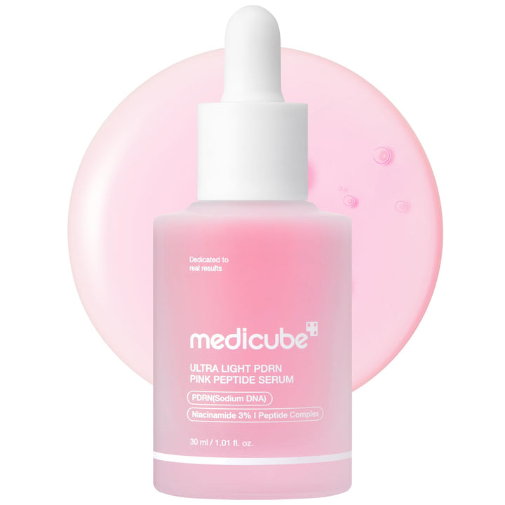 medicube PDRN Pink Peptide Serum with Salmon DNA | Pink Glow Serum with Peptides & Niacinamide for Hydration & Firm-Looking Skin | Uneven Tone Care | Korean Skincare, 1.01 fl. Oz Halalzen