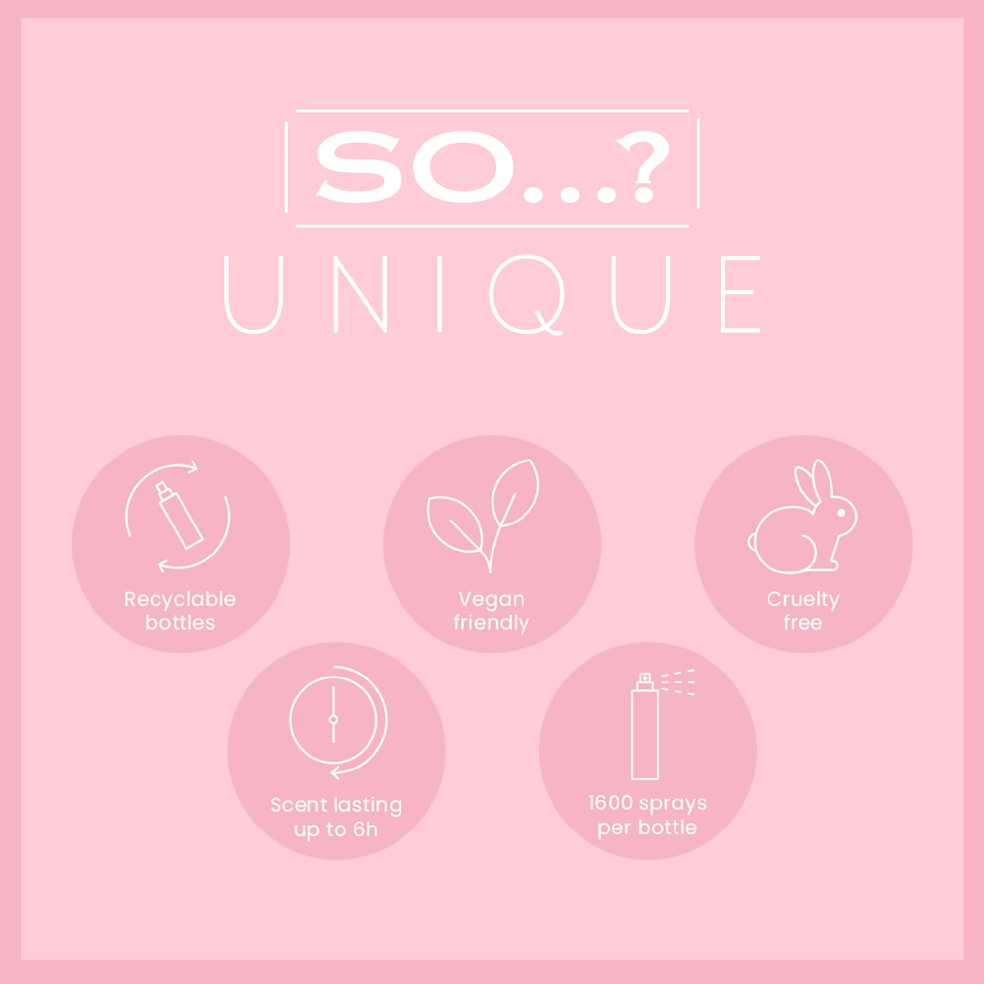 So…? Unique Womens White Blossom Body Mist Fragrance Spray 150ml Halalzen