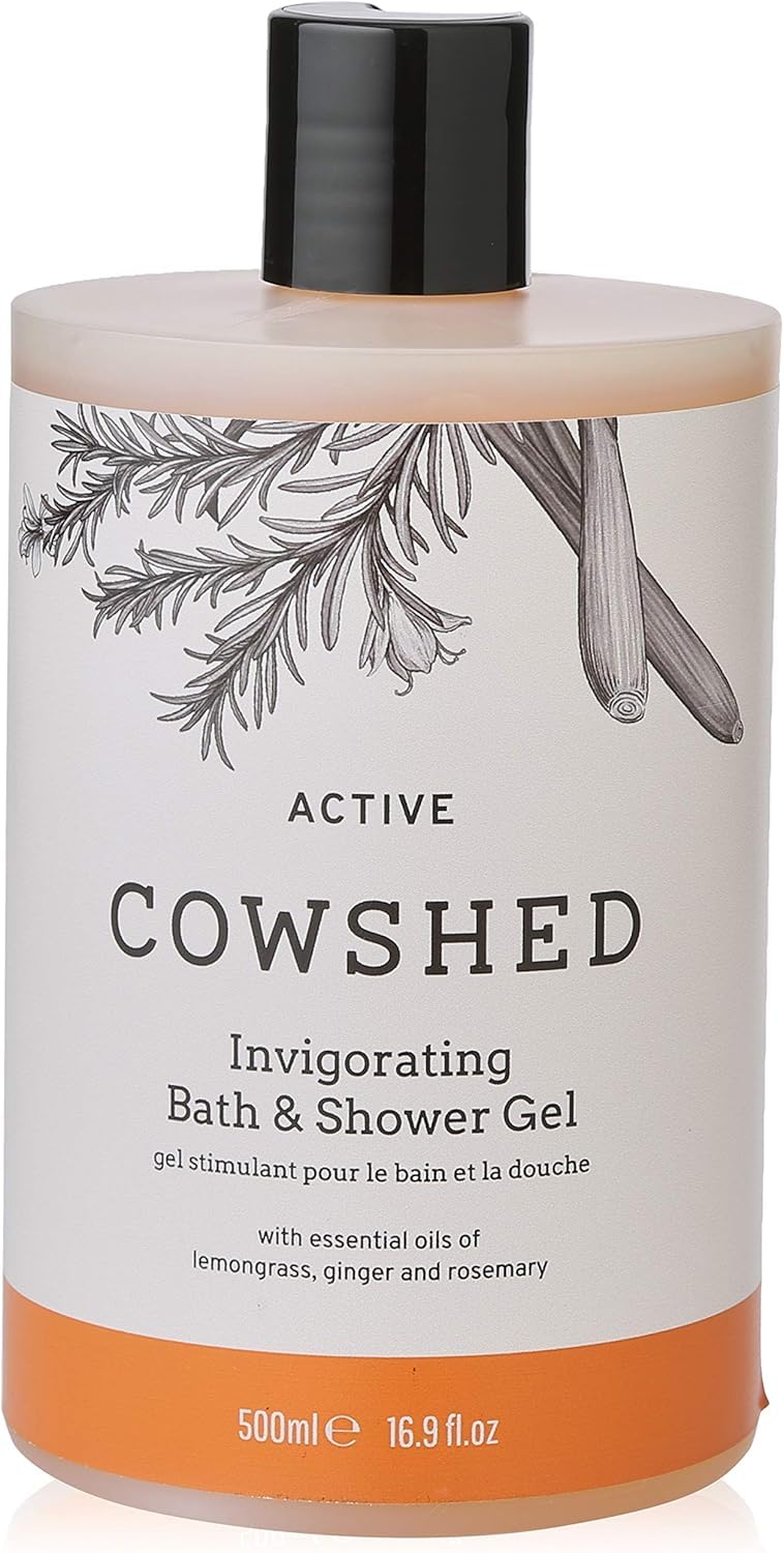 Cowshed Bath & Shower Gel 300ml | Replenish Uplifting Body Wash for Women & Men | Natural Body Wash, No Parabens | Hydrating Vegan Shower Gel with Red Mandarin, Bitter Orange and Grapefruit