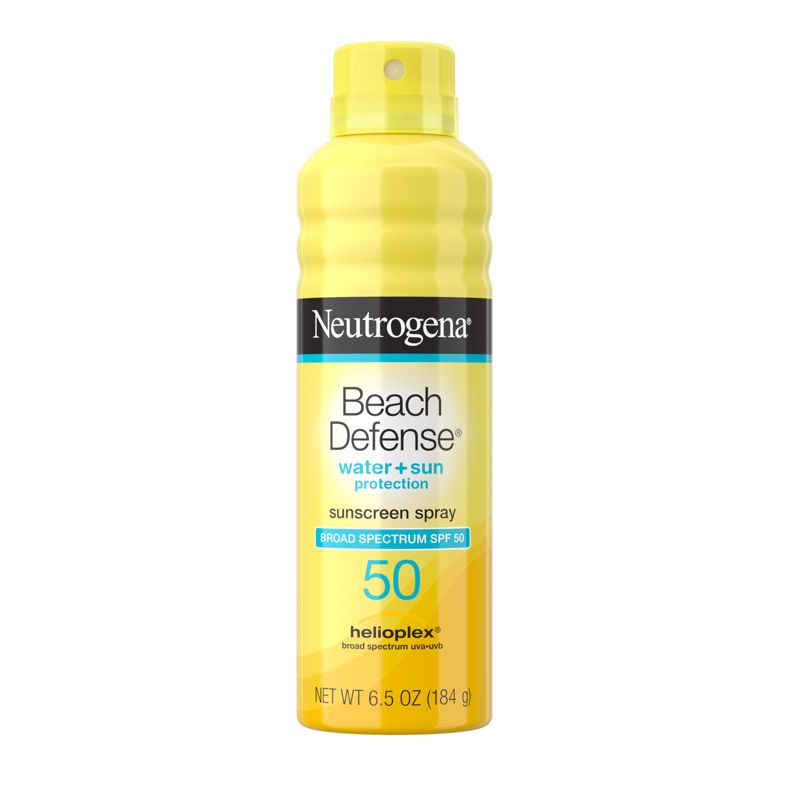 Neutrogena Beach Defense Sunscreen Spray SPF 50, Hawaii Reef Act 104 Compliant, Octinoxate & Oxybenzone Free, Broad Spectrum, Fast Absorbing & Lightweight, Face and Body Sunscreen, 6.5 Oz Halalzen