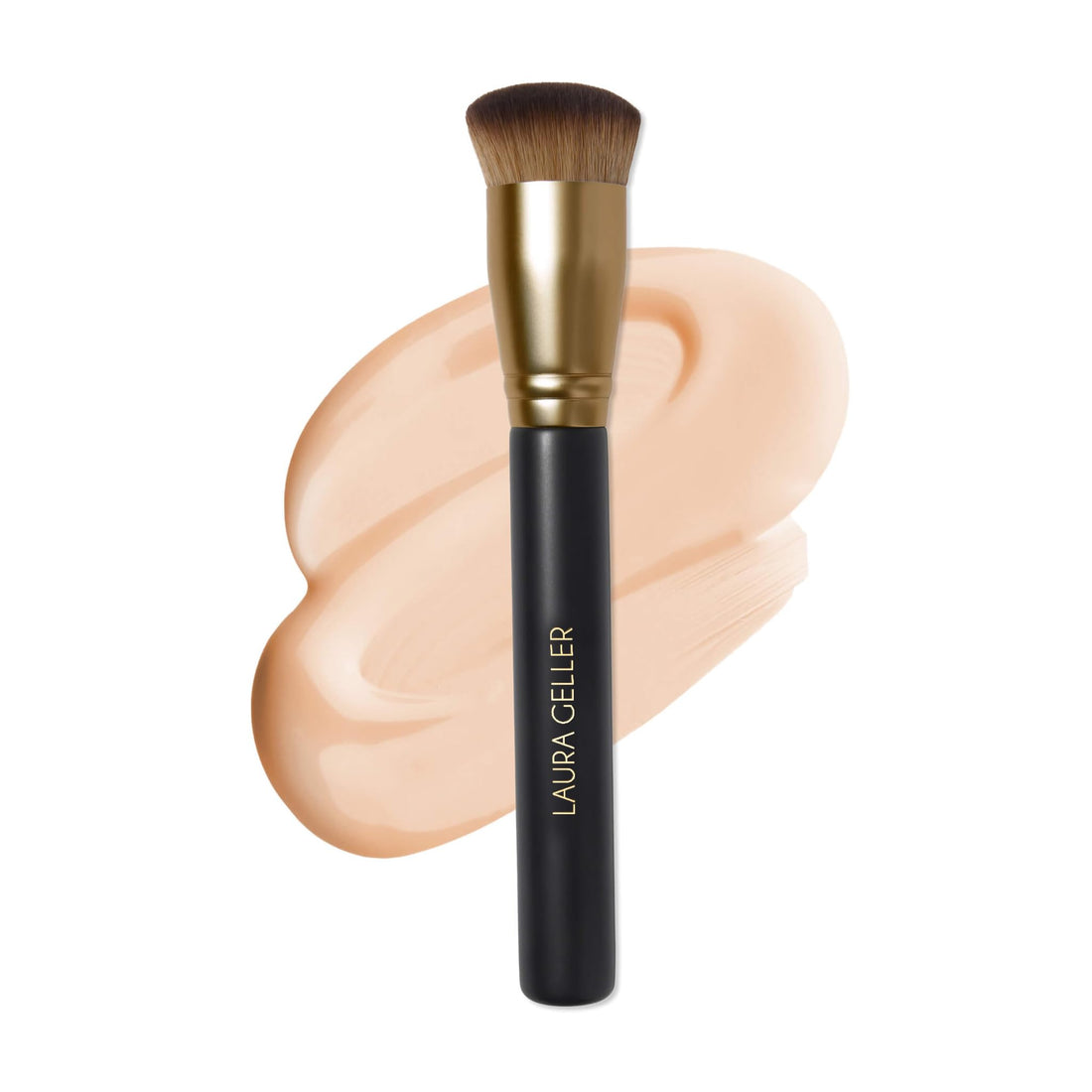 LAURA GELLER NEW YORK Retractable Black Kabuki Brush for Liquid, Cream and Powder Face Makeup With Aluminum Handle Halalzen
