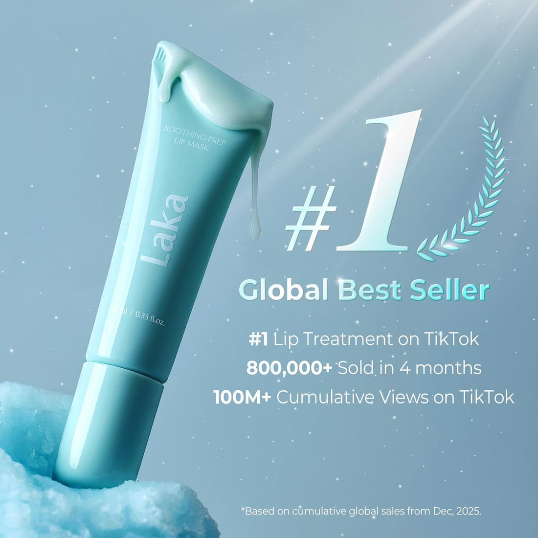 Laka Soothing Prep Lip Mask, Cooling Peel Off Korean Lip Mask, Gentle Exfoliator for Lips, Hygienic & Easy Application, Daily Lip Care, K-Beauty, 0.33 fl.oz Halalzen