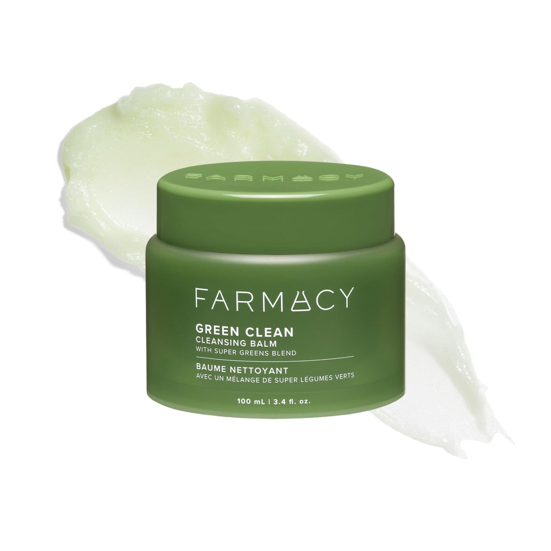 Farmacy Makeup Remover Cleansing Balm - Green Clean Waterproof Makeup Remover + Oil Based Cleanser - Gentle Exfoliating Double Cleanser - Melts From Balm to Milky Lather (30ml) Halalzen