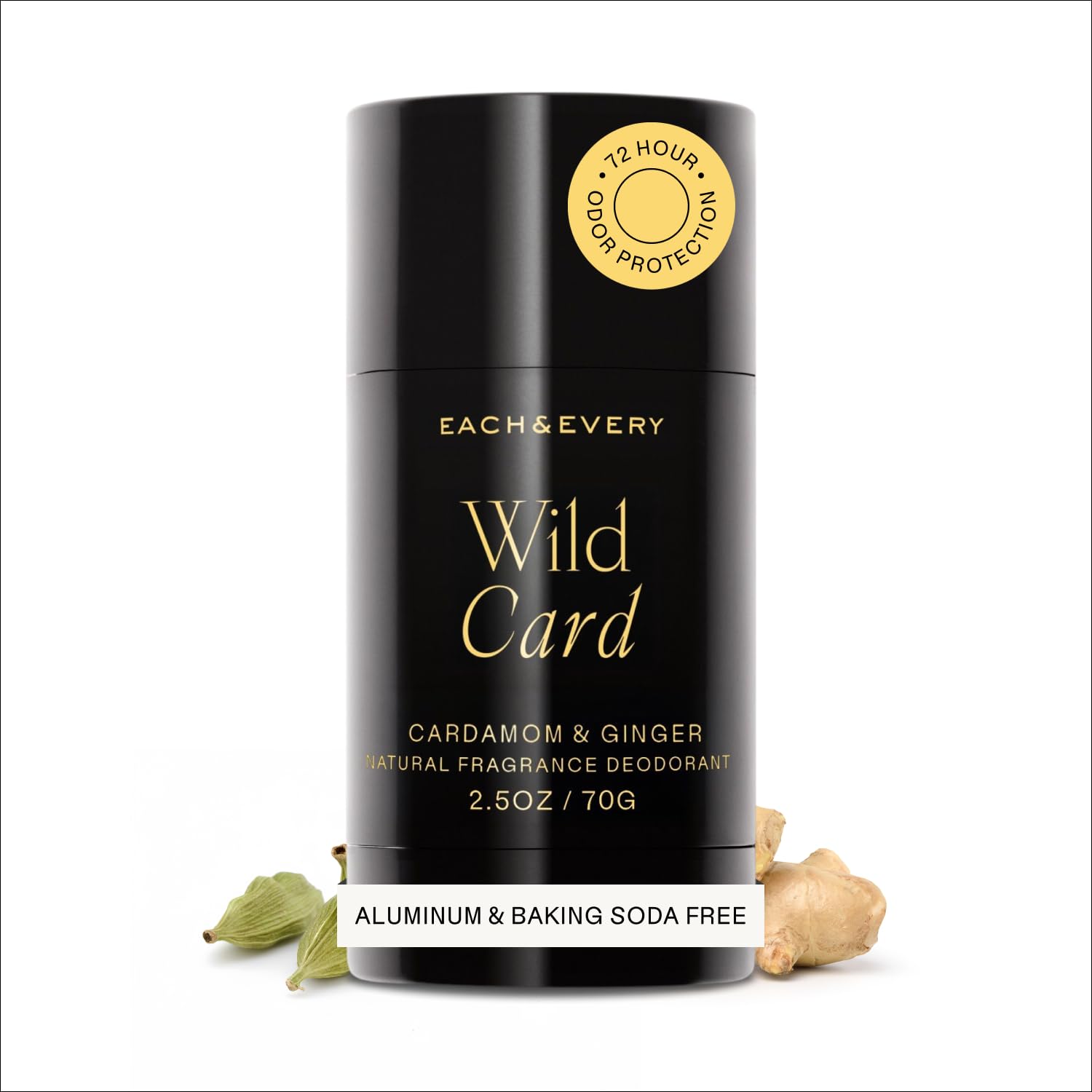 Déodorant sans aluminium Each & Every pour femme et homme – Parfum naturel Protection contre les odeurs pendant 72 heures, déodorant non toxique pour peaux sensibles, vérifié EWG, sans bicarbonate de soude – Framboise et Mandarine, 70,8 g