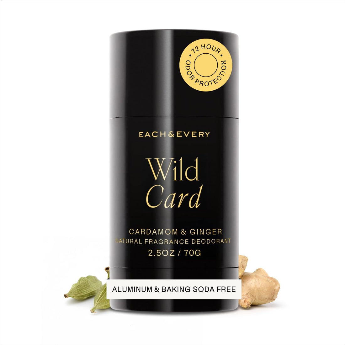 Déodorant sans aluminium Each & Every pour femme et homme – Parfum naturel Protection contre les odeurs pendant 72 heures, déodorant non toxique pour peaux sensibles, vérifié EWG, sans bicarbonate de soude – Framboise et Mandarine, 70,8 g