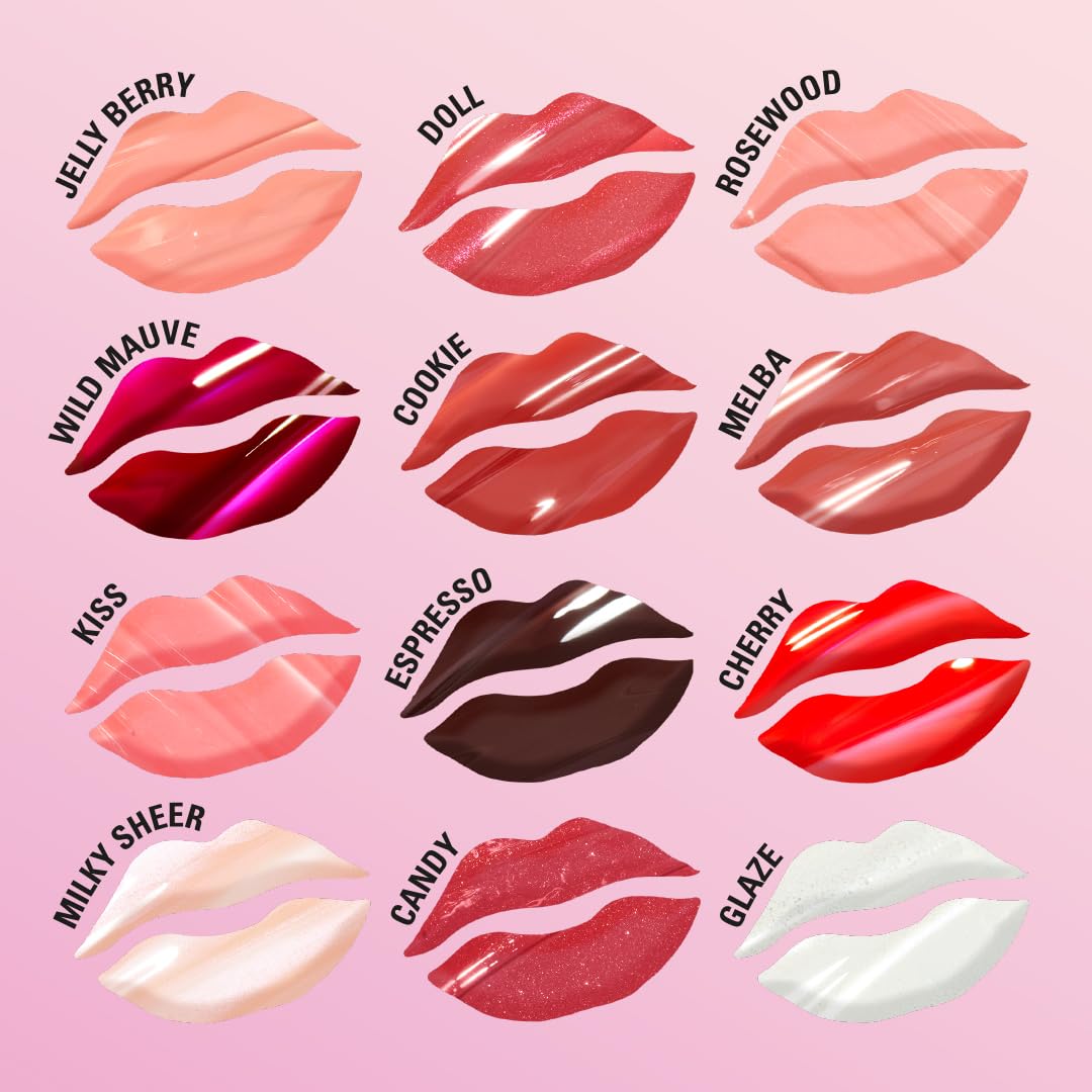 Revolution Beauty, Pout Bomb Plumping Lip Gloss, High-Shine for Glossy, Fuller & Plump Lips with Hyaluronic Acid & Peptides, Vegan & Cruelty-Free, Sheer Milky Nude Halalzen