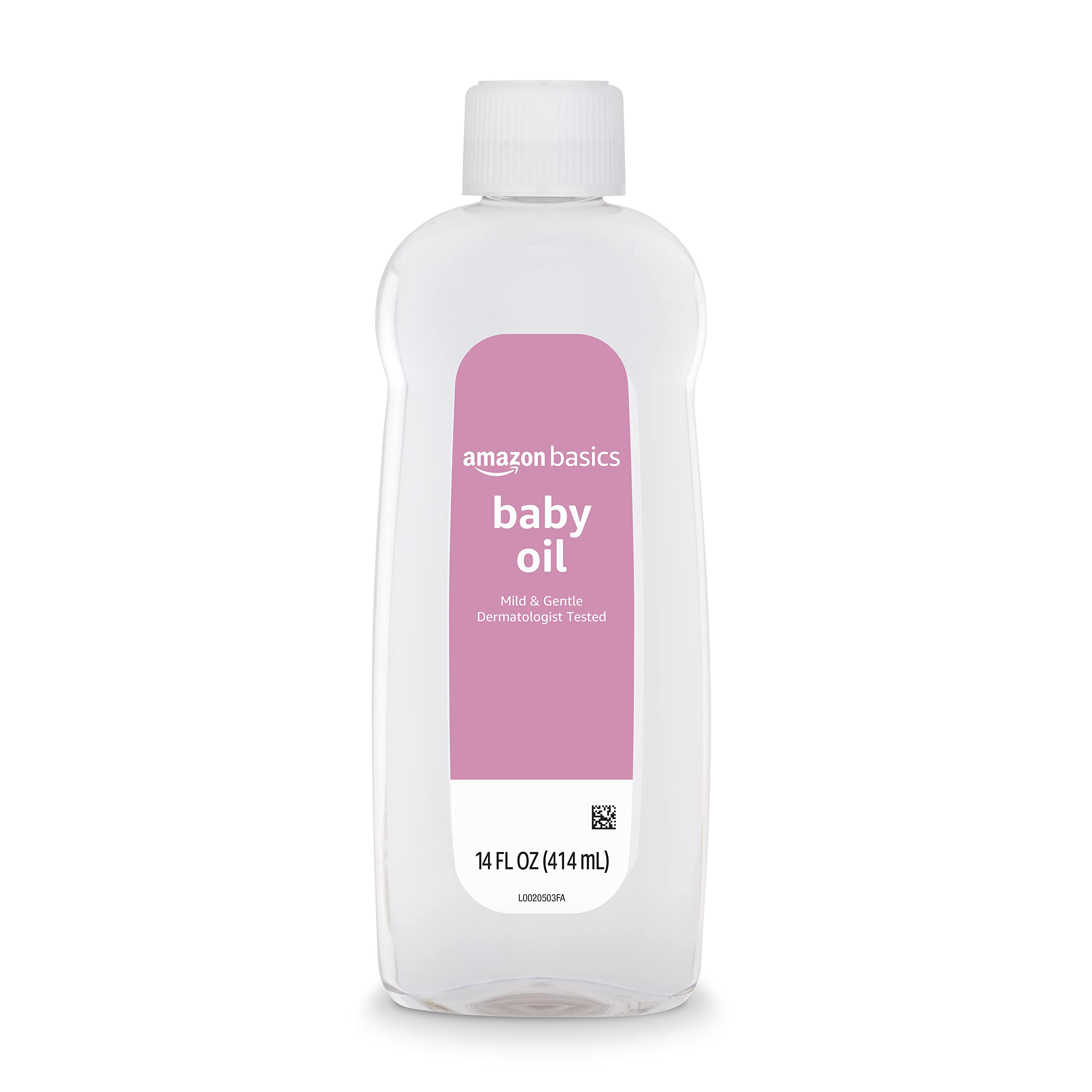 Amazon Basics Baby Oil, Mild & Gentle, Dermatologist Tested, Prevents Moisture Loss, Dry Skin Relief, 14 fl oz, 4-Pack (Previously Solimo) Halalzen
