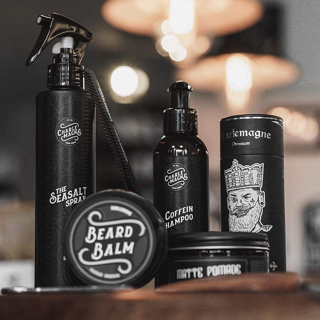 Charlemagne Carbon Fibre Hair Comb - Fine Tooth Mens Comb, 1 Pack - Carbon Cutting & Styling Tool for Men - Antistatic Grooming for Hair & Beard - Curl Detangling Tool for Mens Thick & Fine Locks Halalzen