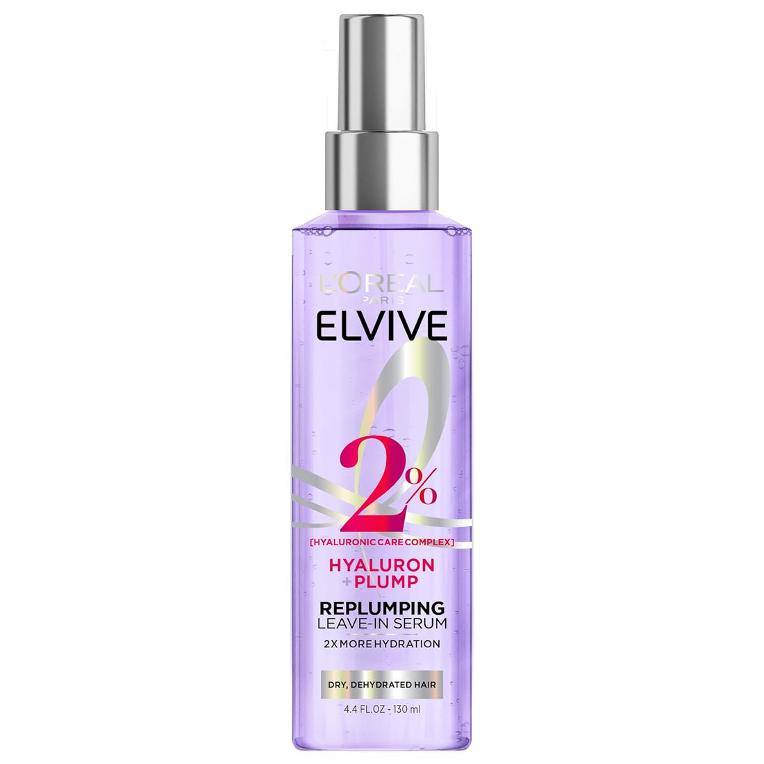 L'Oreal Paris Elvive Hyaluron Plump Moisture Plump Hair Serum for Dehydrated, Dry Hair with Hyaluronic Acid Care Complex, Paraben-Free, 4.4 Fl Oz Halalzen