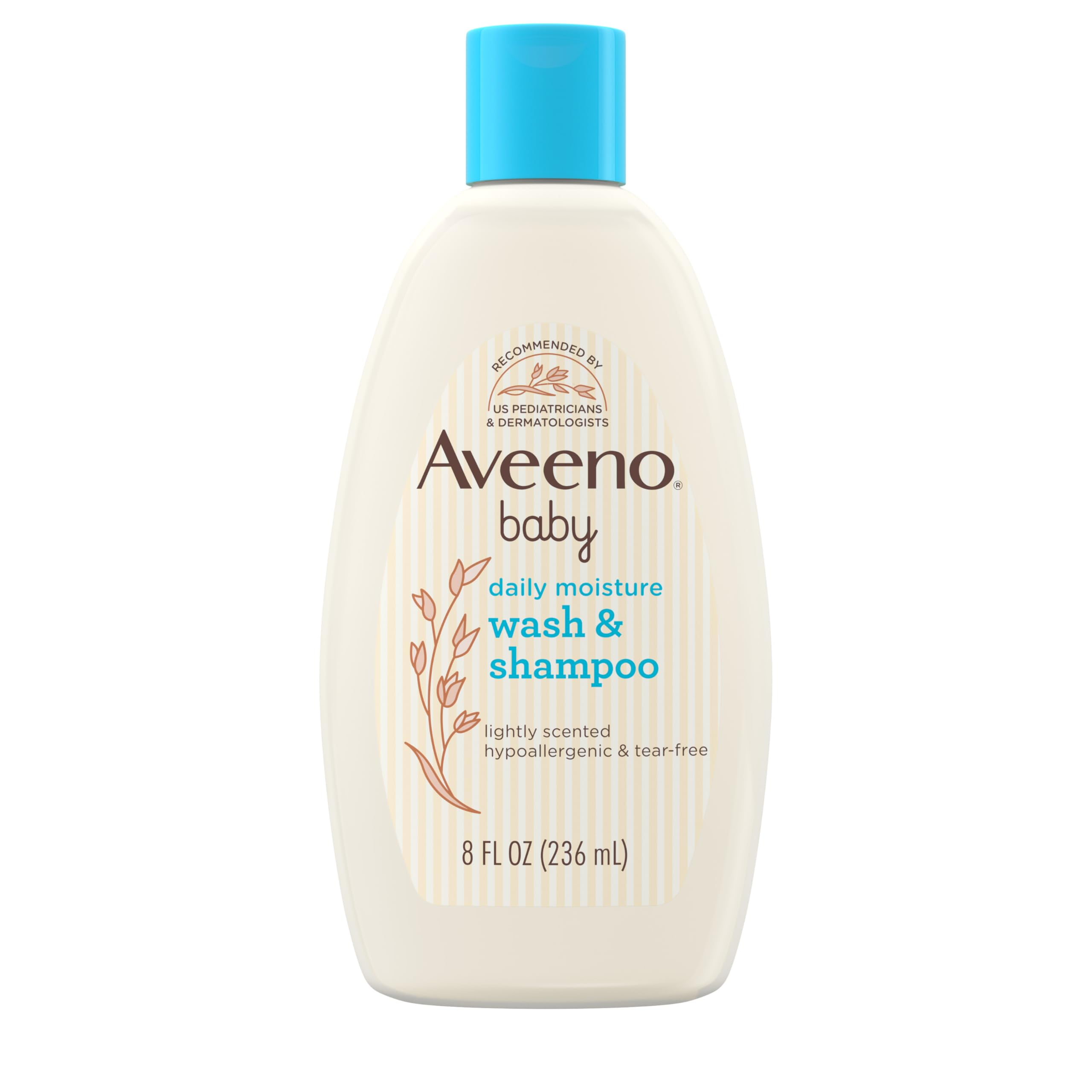 Aveeno Baby Daily Moisture Gentle Body Wash & Shampoo with Oat Extract, 2-in-1 Baby Bath Wash & Hair Shampoo, Tear- & Paraben-Free for Hair & Sensitive Skin, Lightly Scented, 18 fl. oz Halalzen