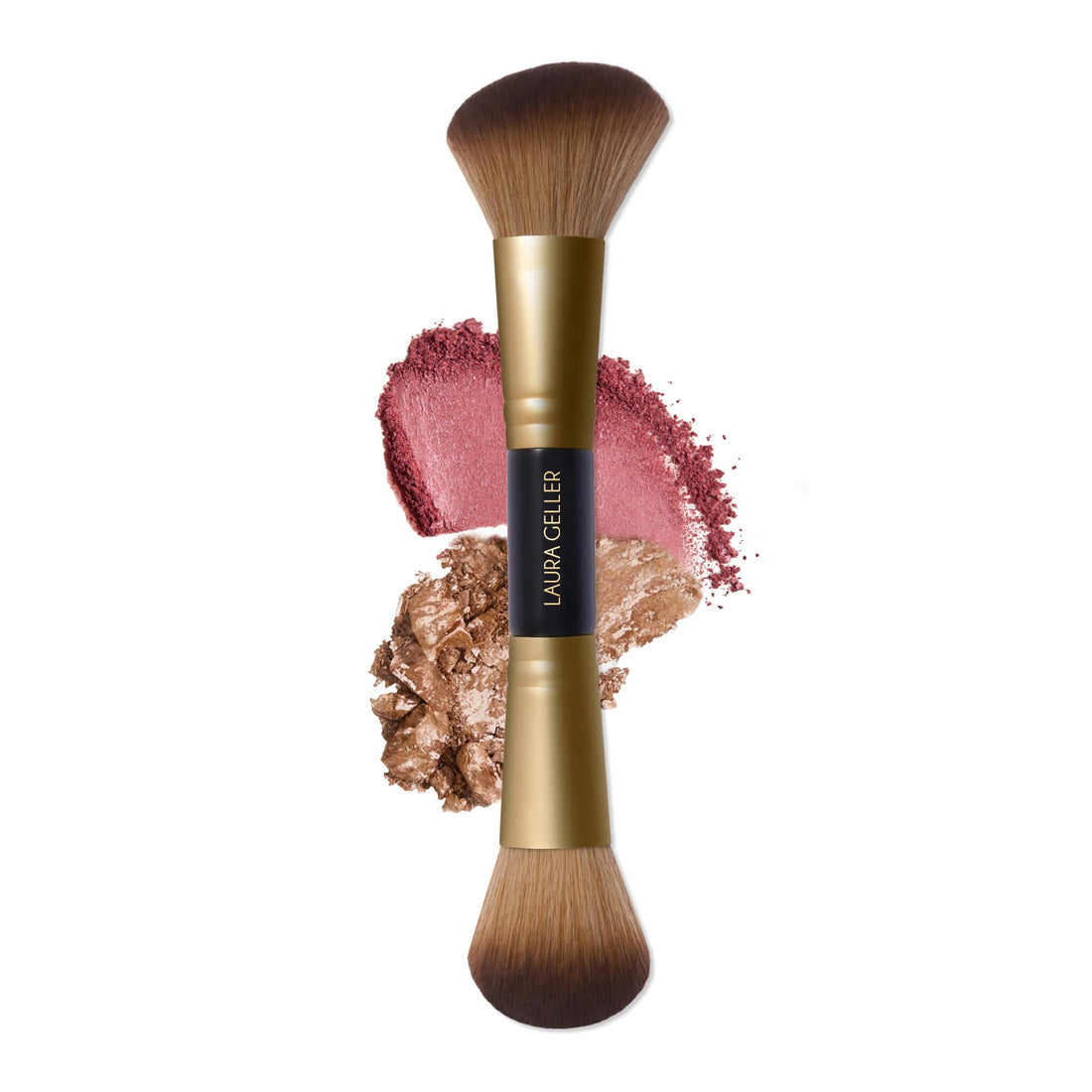 LAURA GELLER NEW YORK Retractable Black Kabuki Brush for Liquid, Cream and Powder Face Makeup With Aluminum Handle Halalzen