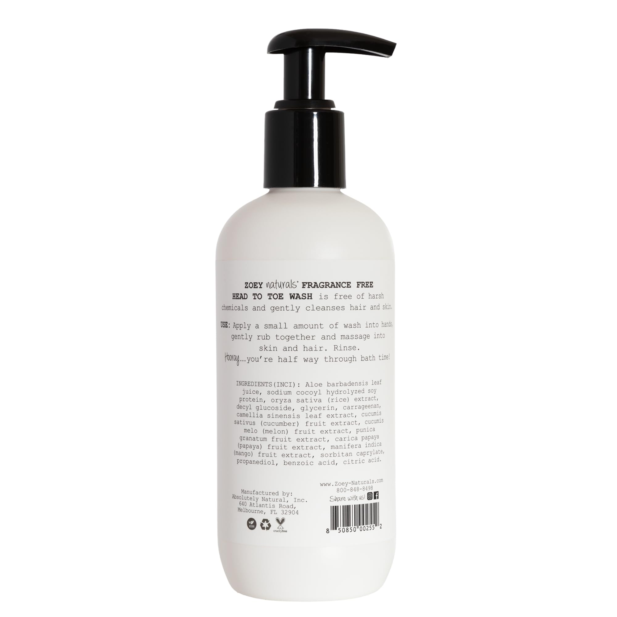 Zoey Naturals - Soothing Lavender Wash & Shampoo - Toddlers & Kids - With Tear-free, Paraben-Free, All Natural Ingredients for Sensitive Skin- 17 Oz Halalzen