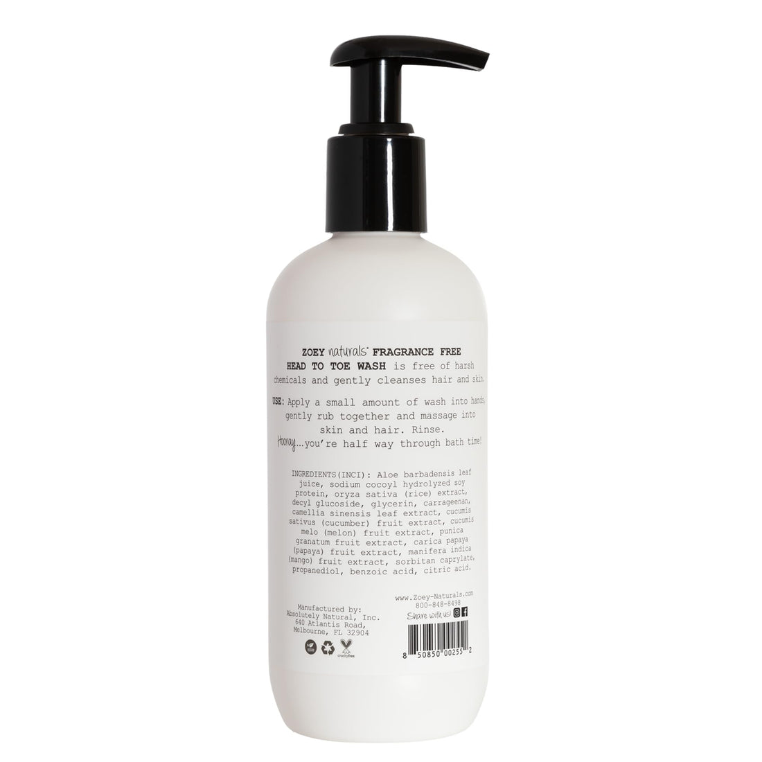 Zoey Naturals - Soothing Lavender Wash & Shampoo - Toddlers & Kids - With Tear-free, Paraben-Free, All Natural Ingredients for Sensitive Skin- 17 Oz Halalzen