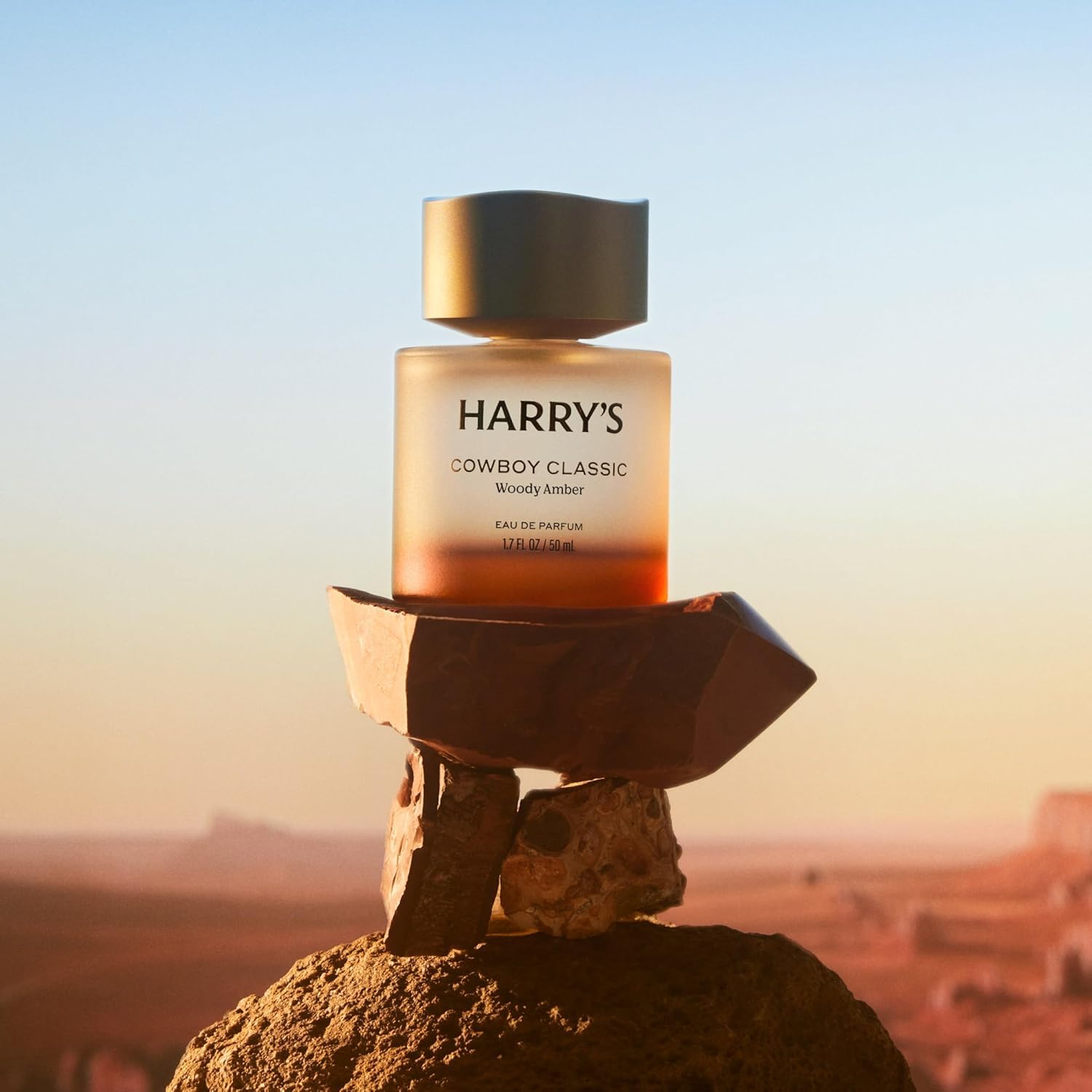 Eau de Parfum pour Homme Cowboy Classic de Harry's - Parfum Boisé Ambré - 50 ml - Notes de Bergamote, Cèdre et Musc - Longue Tenue