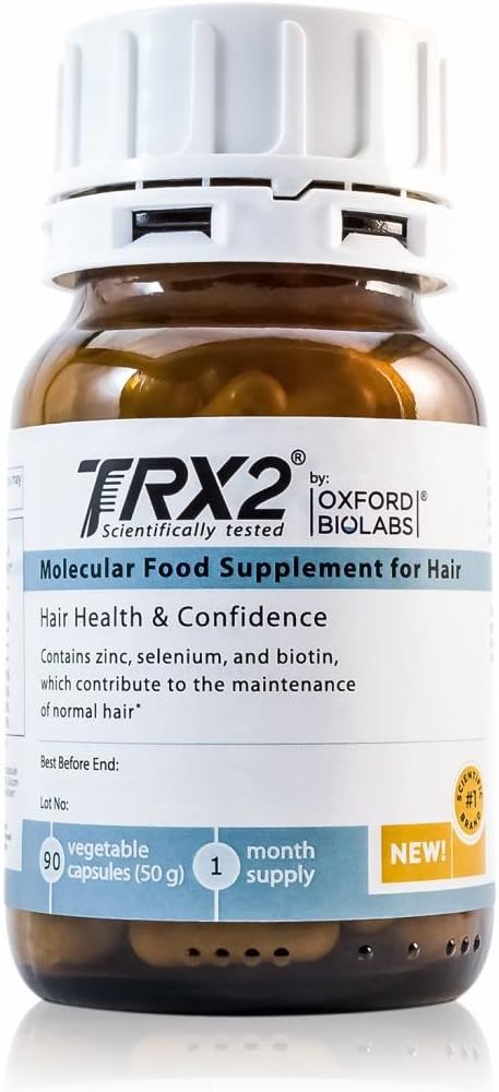 TRX2® Hair Growth Supplement developed by Oxford Biolabs®. Manufactured in Germany (1 Month Supply)