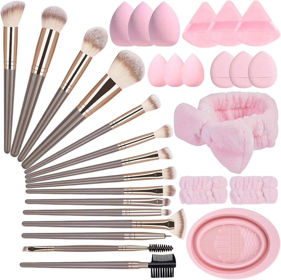 Makeup Brush Set 31 Pcs Makeup Tool, Multi-functional Makeup Kit Premium Synthetic Brush Make up Brushes Set for Women Halalzen