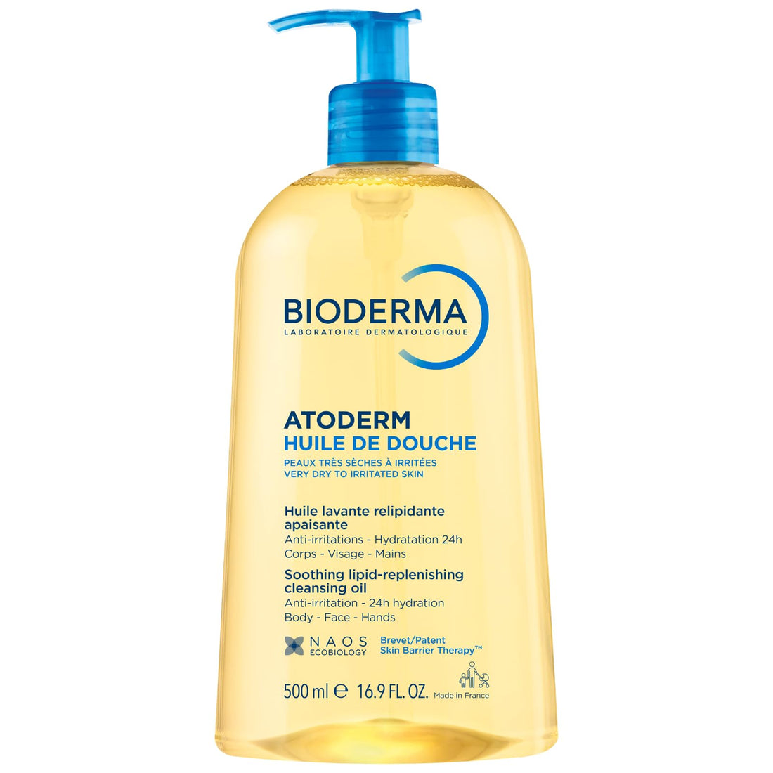 Bioderma Atoderm Shower Oil, Cleansing Oil For Face & Body, Nourishing Cleansing Oil For Dry to Atopic Sensitive Skin For Softer & Smooth Skin For Your Whole Family