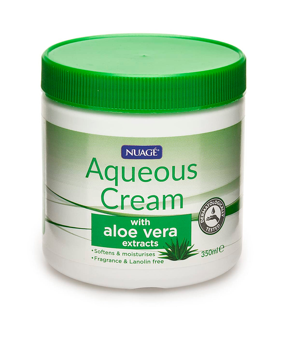 Nuagé Aqueous Cream with Aloe Vera | Moisturising Cream For Cooling, Softening, Soothing & Hydrating Skin (350ml)