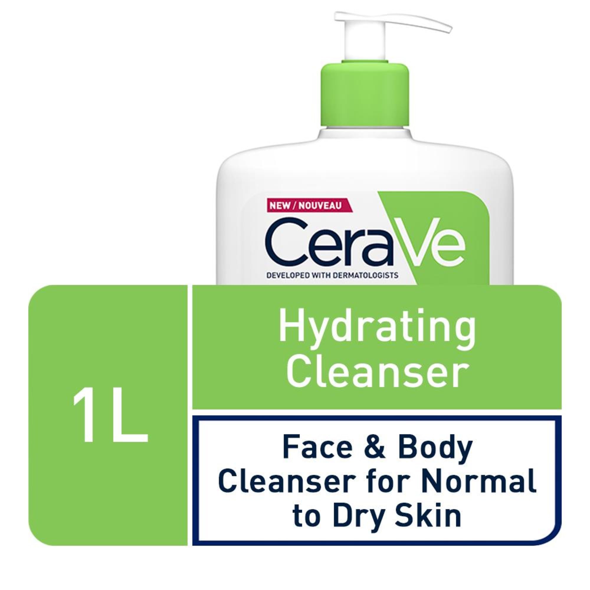 CeraVe Hydrating Cleanser for Normal to Dry Skin ml with Hyaluronic Acid and 3 Essential Ceramides
