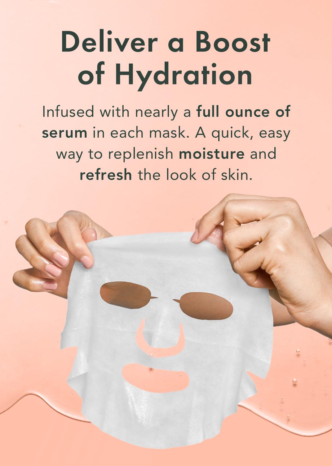 Rael Beauty Collagen + PDRN Face Masks - Korean Skincare for Glass Skin, Smoothing, Salmon PDRN & Hydrolyzed Collagen & Hyaluronic Acid, Anti-Slip Grip, Fragrance & PEGs & Cruelty Free (4 Sheets)