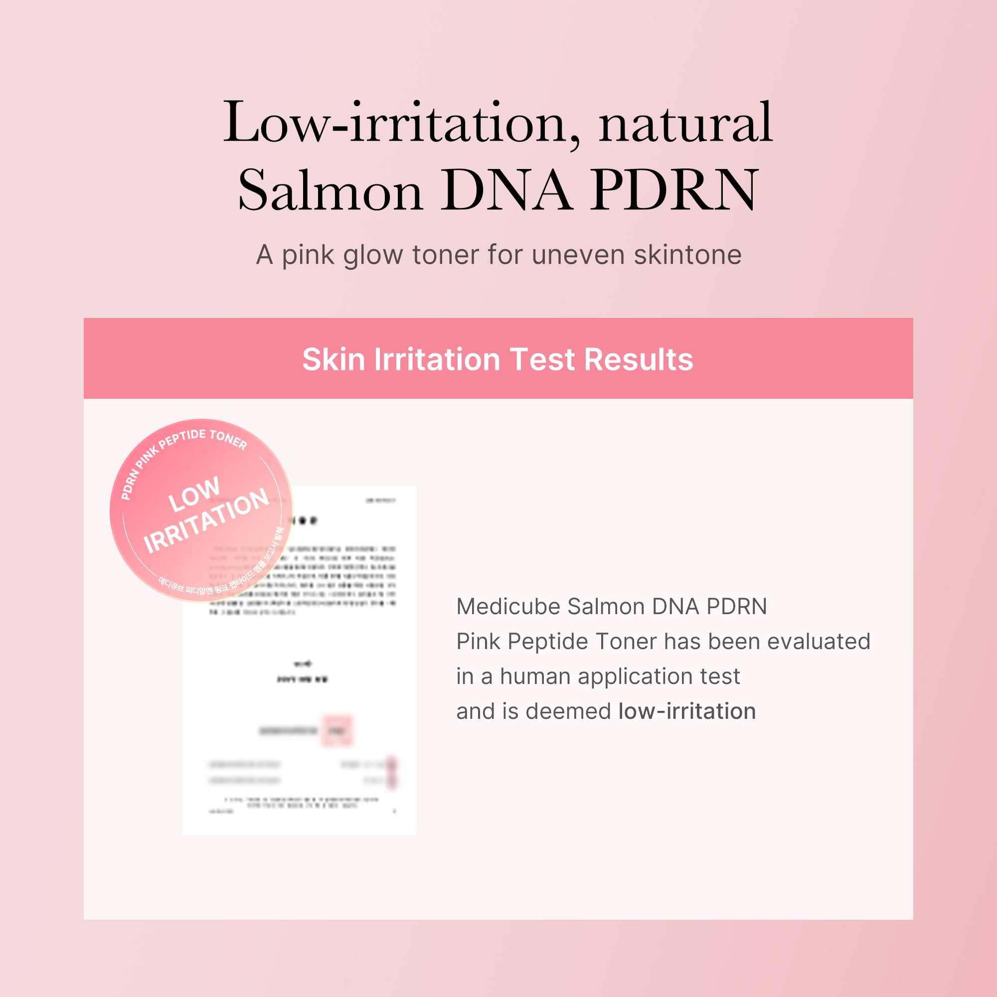 medicube Salmon DNA PDRN Pink CICA Soothing Toner I Pink Glow Toner for Skin Boosting, Soothing and Calming, Uneven Skin Tone, Peptide & Niacinamide, Korean Skin Care (250ml)