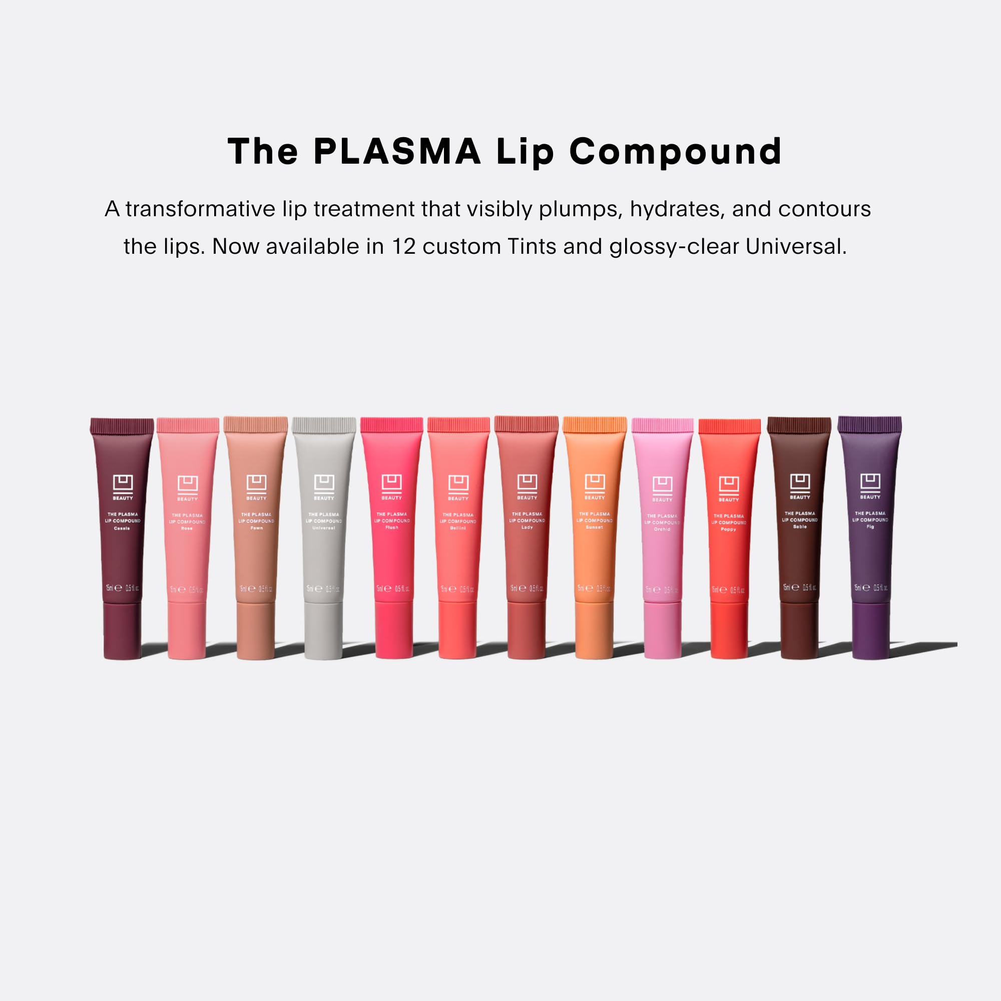 U Beauty The PLASMA Lip Compound - Anti-Wrinkle & Anti-Aging Treatment - Clear Plumping Lip Gloss with Hyaluronic Acid for Deep Hydration - Salicylic Acid, Vitamin E, & Peptides Contour Lips, 15 mL Halalzen