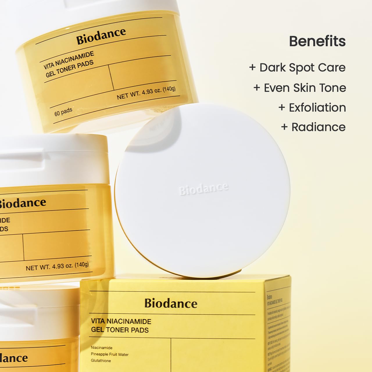 Biodance Collagen Gel Toner Pads, Porenverkleinerer für das Gesicht, verbessert die Elastizität, aufpolsternde Toner-Pads für empfindliche Haut, vorgetränkte Pads, koreanische Hautpflege, Muttertagsgeschenkeㅣ60 Pads