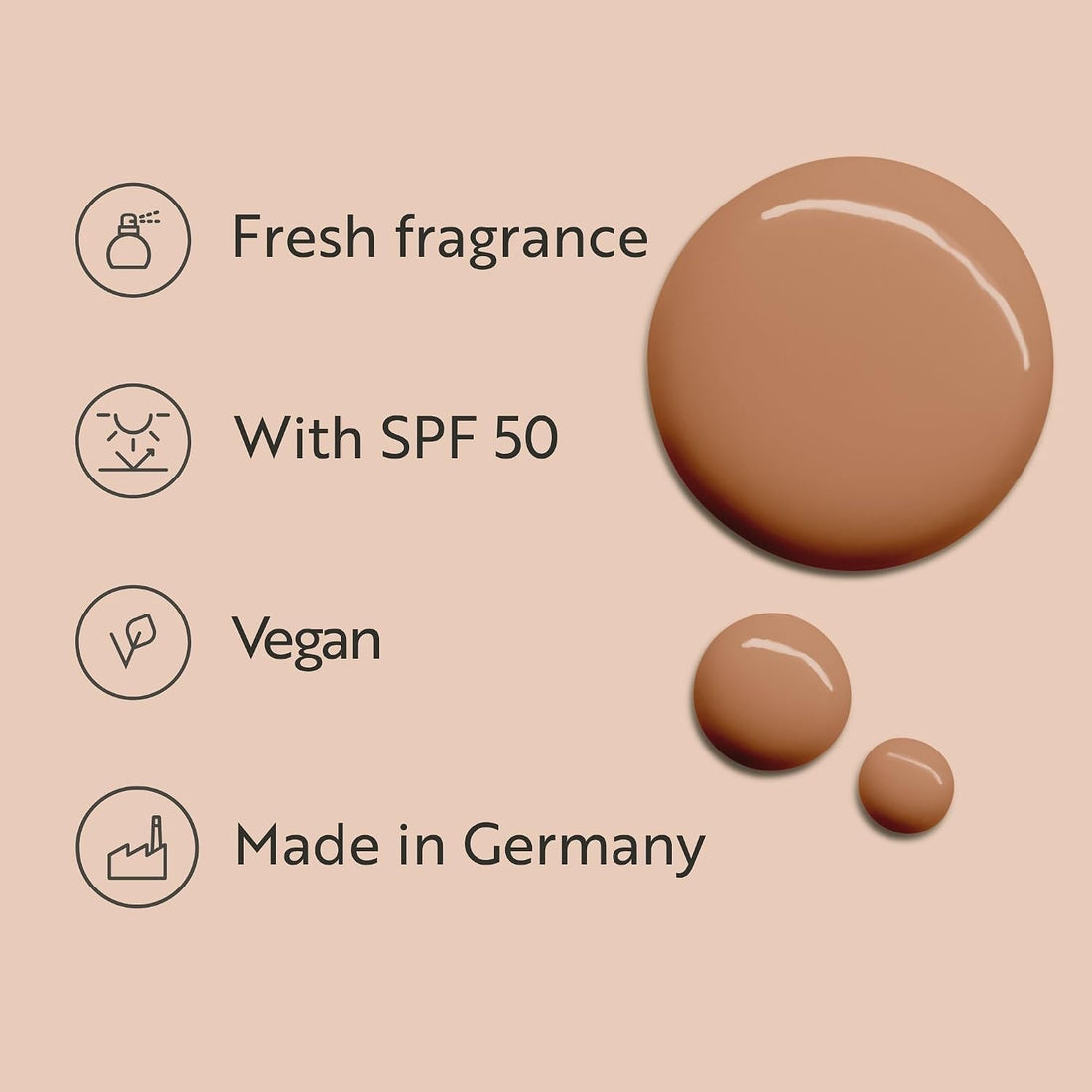 M. Asam MAGIC FINISH Skin Tint Foundation SPF 50 Cool Honey (20ml) - Lightweight Foundation, Tinted Moisturiser, Natural Glow Skin Tint Makeup With Sunscreen SPF 50 Protection Halalzen