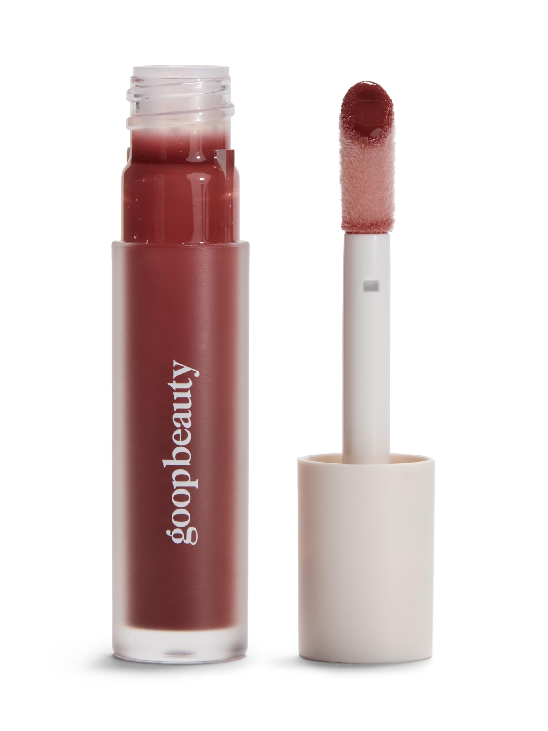 goop Beauty Hydra-Barrier Gel Gloss | Hydrating Lip Gloss to Moisturize & Plump Lips | Hyaluronic Acid & Vitamin E | Glaze - Palest Clear Pink | 0.13 oz