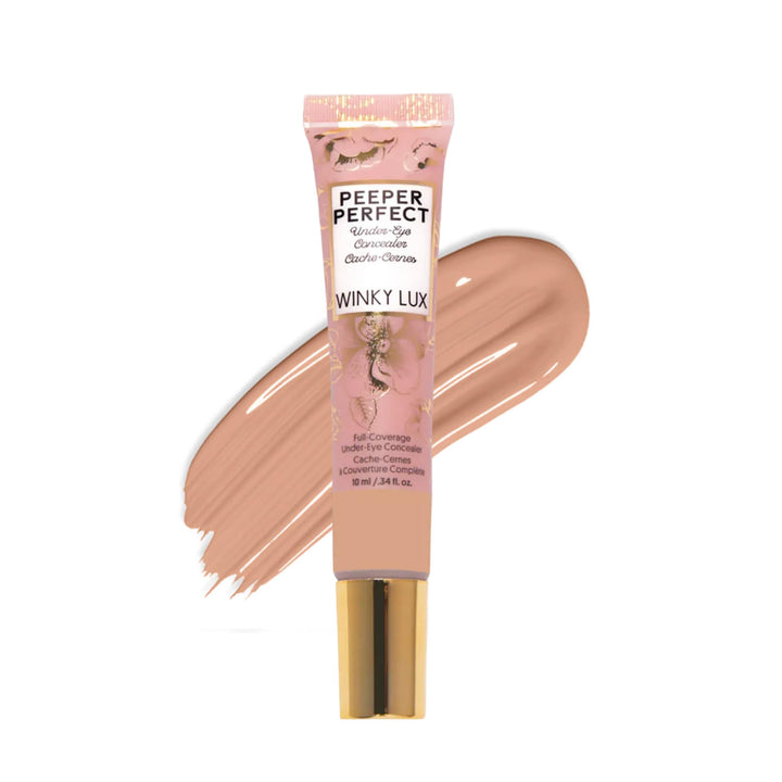 Winky Lux Peeper Perfect Under Eye Concealer, Makeup & Eye Brightener, Full Coverage Concealer for Dark Circles, Color Corrector & Eye Primer With Collagen, Hyaluronic Acid & Vitamin E (Neutral Beige)