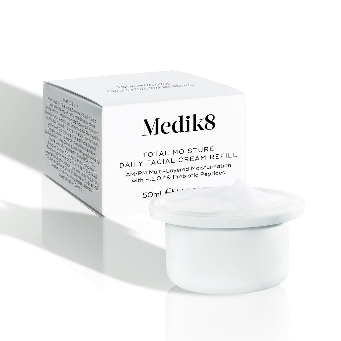 Medik8 Total Moisture Daily Facial Cream – Hyaluronic Acid Moisturiser, Day & Night Face Cream, Clinically Proven Instant, Deep & Lasting Moisturisation, Fragrance-Free For All Skin Types – 50 ml
