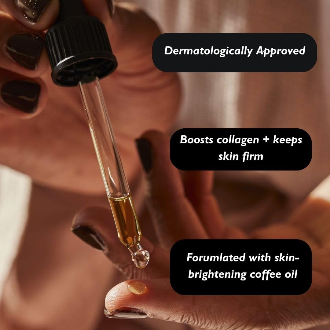 UpCircle Organic Face Oil With Coffee, Rosehip + Jojoba 30ml - Natural Hydrating Facial Oil - Vitamin C, Rosehip Oil Fades Dark Spots + Sea Buckthorn Keeps Skin Supple - Vegan + Cruelty-Free Halalzen