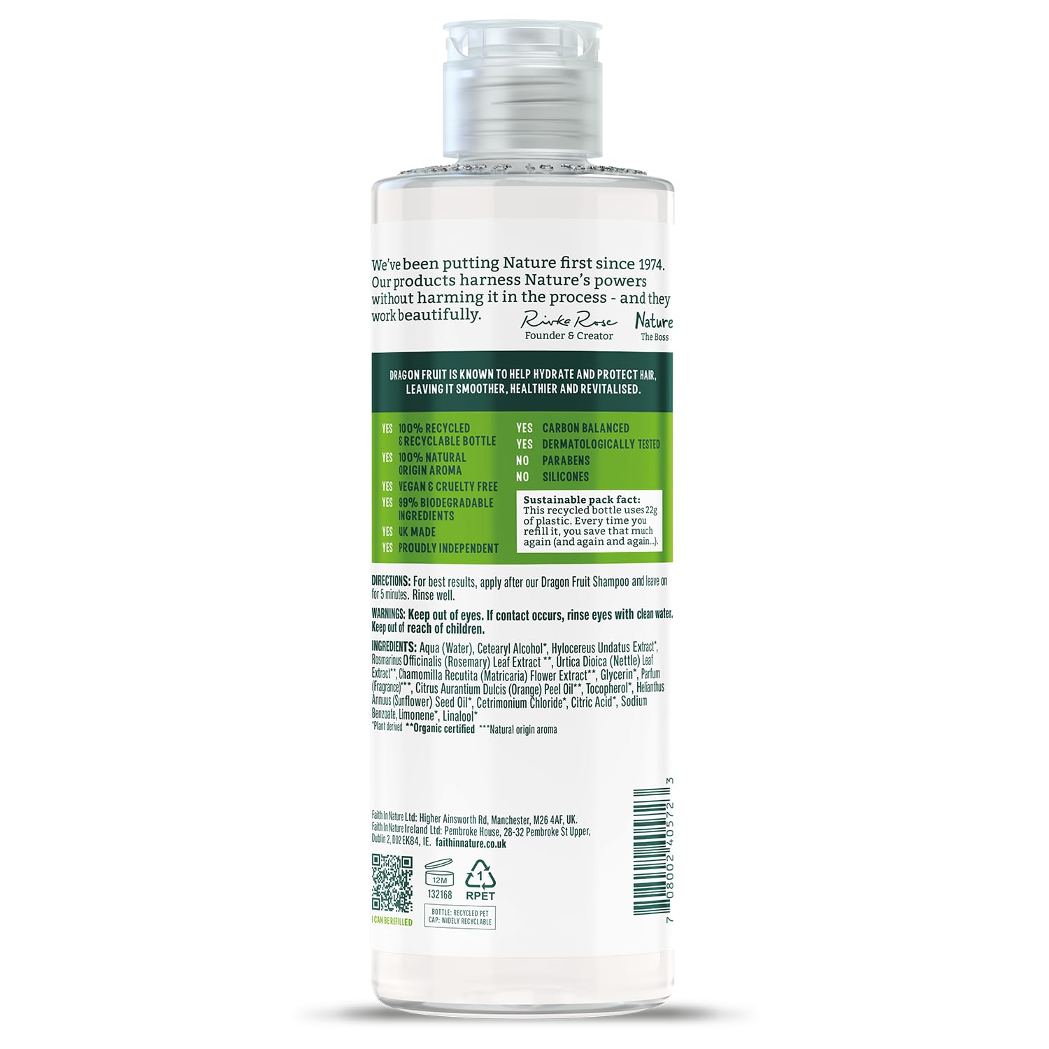 Faith In Nature Organic Aloe Vera Conditioner, Soothing for Normal Hair & Scalp, Vegan & Cruelty Free, No SLS, Silicones or Parabens, 400ml