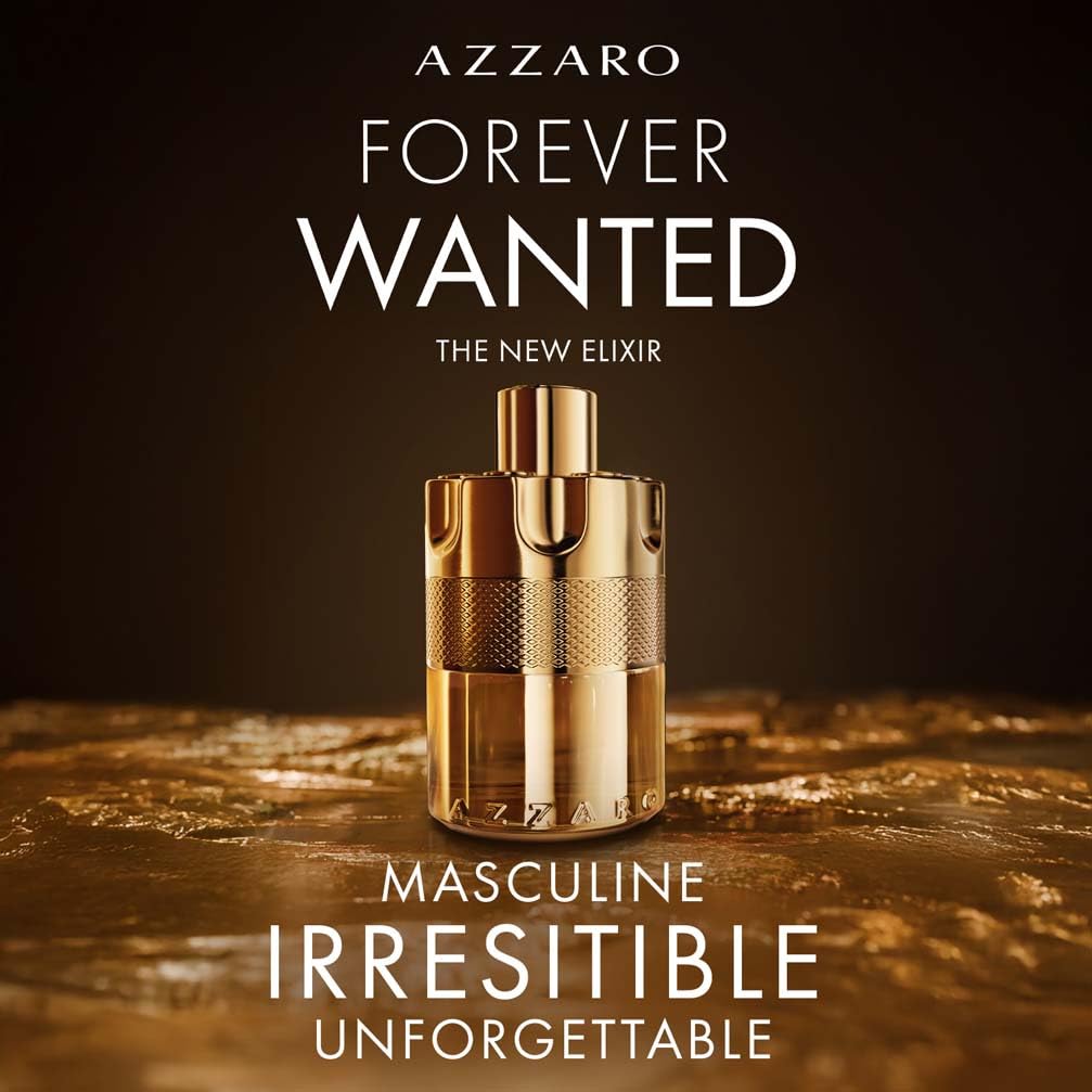 Azzaro Forever Wanted Elixir Eau de Parfum, Woody Fruity Leather Fragrance for Men with Raspberry, Cardamom and Leather Accord, Powerful 12-Hour Trail