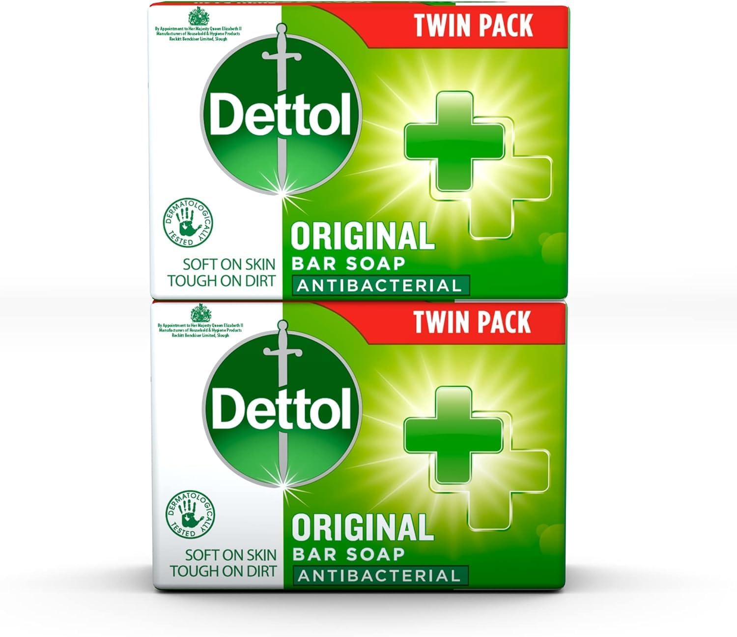 Original Anti-Bacterial Soap Bars 3x Family Twin Packs (6 x 100g) - Bundle Pack of Official Dettol Soap (Total 6 Bars) | Hand & Body Cleanser and Protector Halalzen
