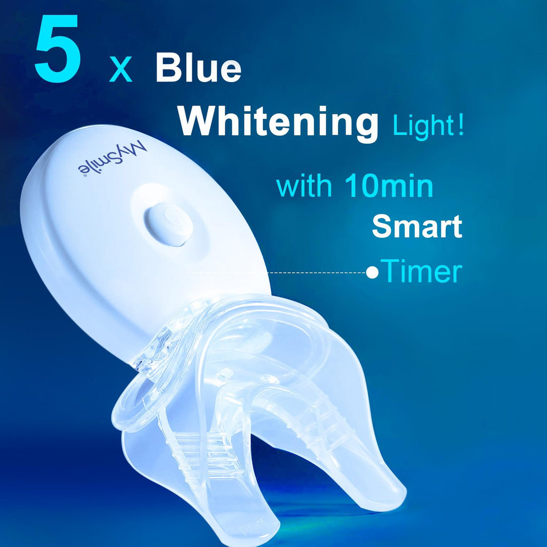 MySmile Teeth Whitening Kit, 28 Non-Sensitive Teeth Whitening Strips, Deluxe Teeth Whitener Dental Grade Tooth Whitening Strips for Home, Travel, 10 min Fast Result for Beautiful White Smile
